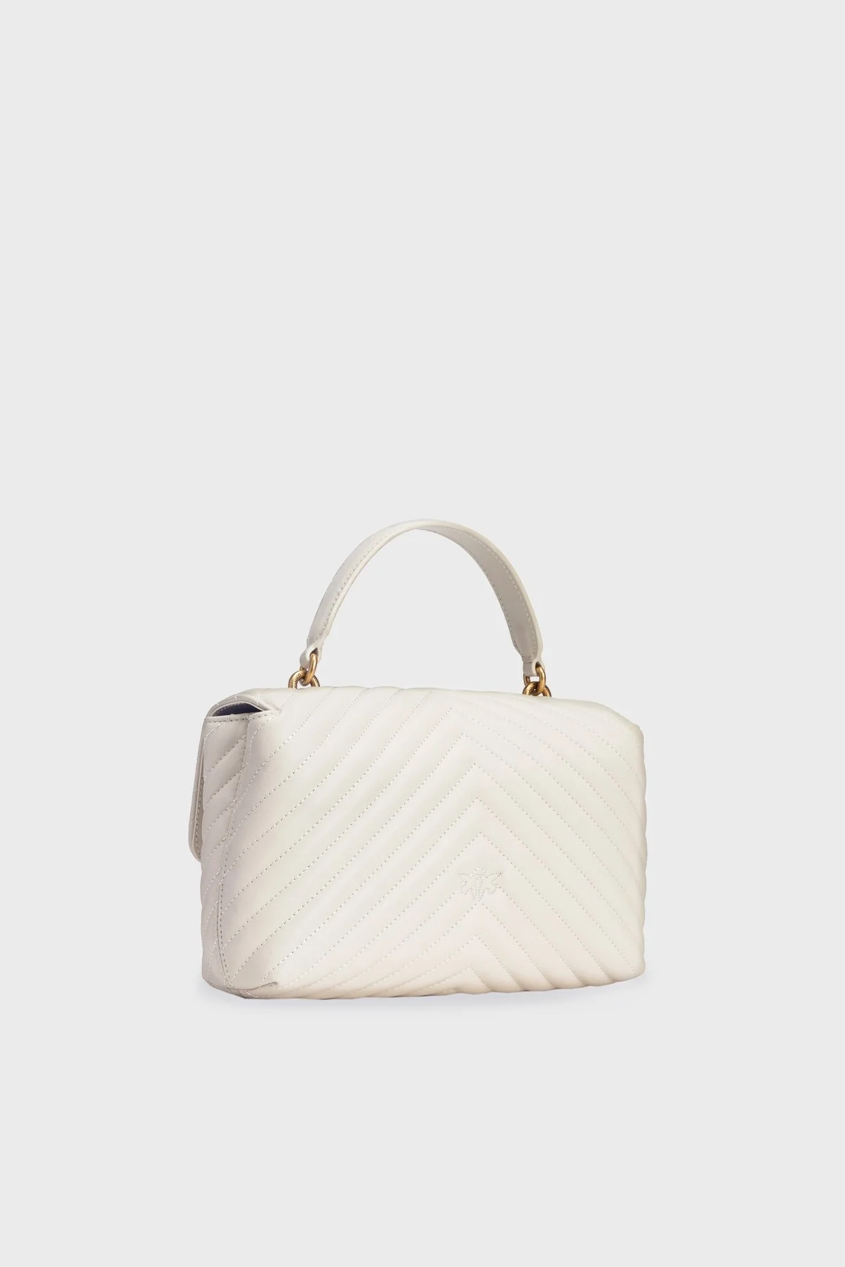 Pinko Logolu Çıkarılabilir Zincir Askılı Hakiki Deri Bayan Çanta 100043 A0GK Z14Q BEYAZ - 2