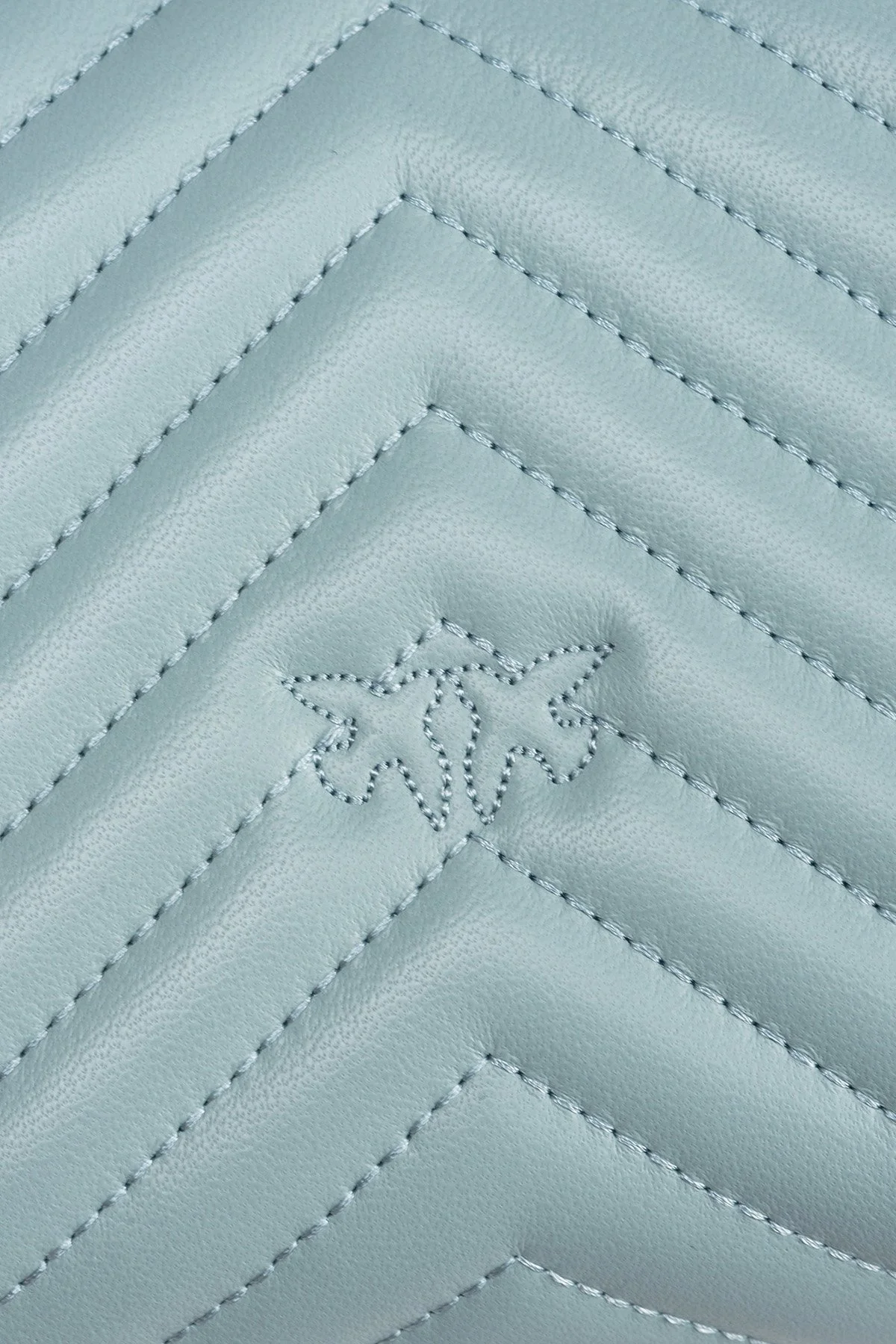 Pinko Logolu Çıkarılabilir Zincir Askılı Hakiki Deri Bayan Çanta 100044A0GKE68Q AÇIK MAVİ - 6