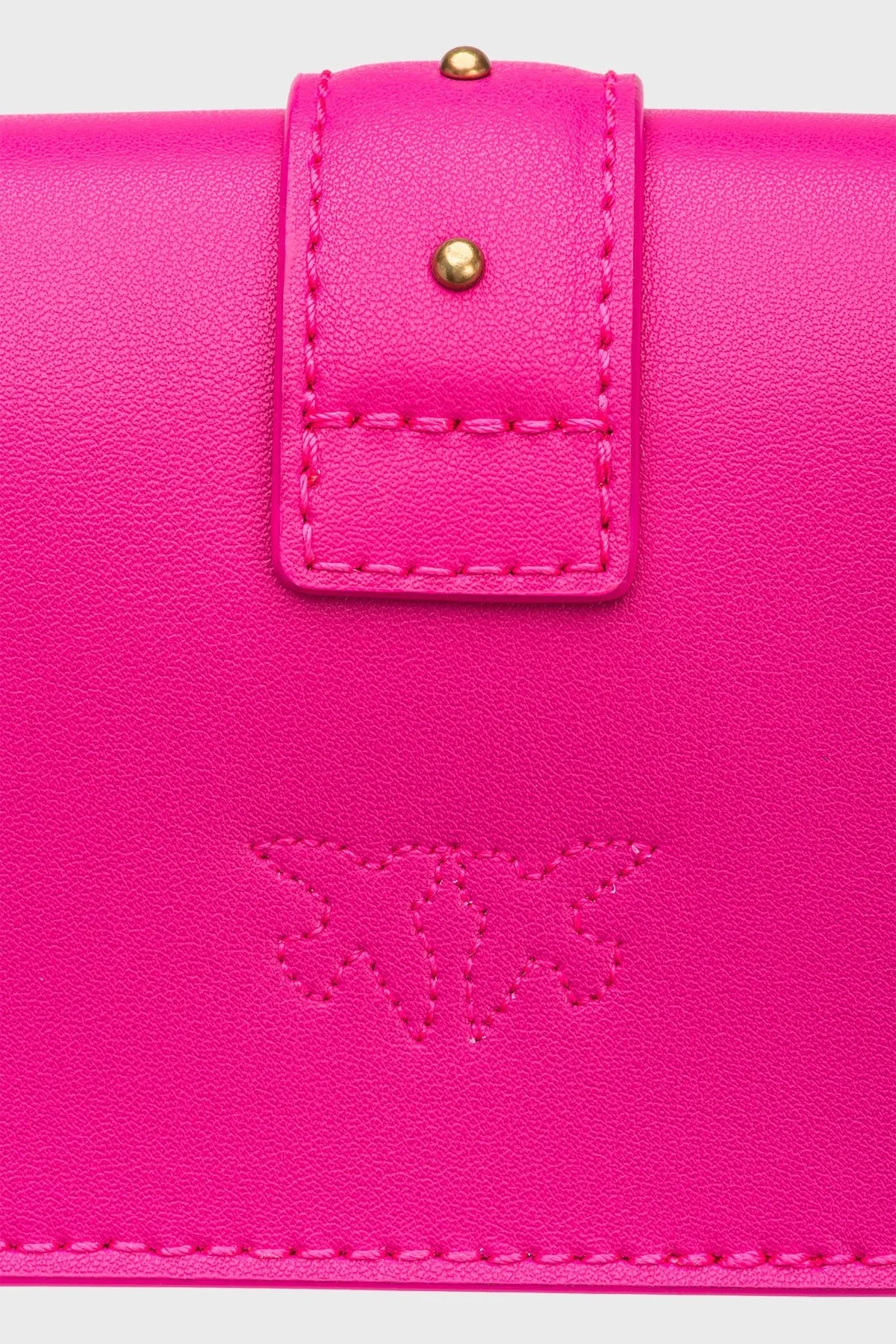 Pinko Logolu Çıkarılabilir Zincir Askılı Hakiki Deri Bayan Çanta 100064 A0F1 N17Q FUŞYA - 5