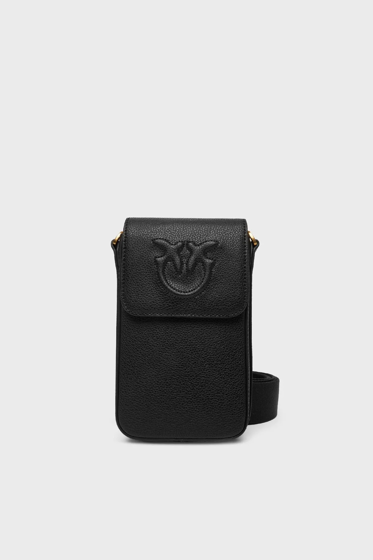 Pinko Logolu Deri Çıkarılabilir Askılı Mini Bayan Çanta 105355 A29Q Z99Q SİYAH - 1