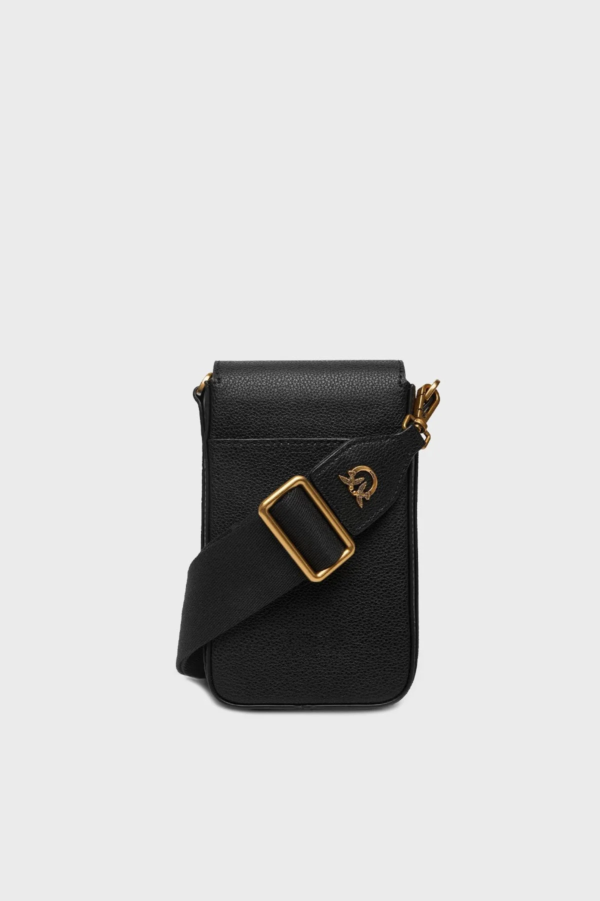 Pinko Logolu Deri Çıkarılabilir Askılı Mini Bayan Çanta 105355 A29Q Z99Q SİYAH - 3