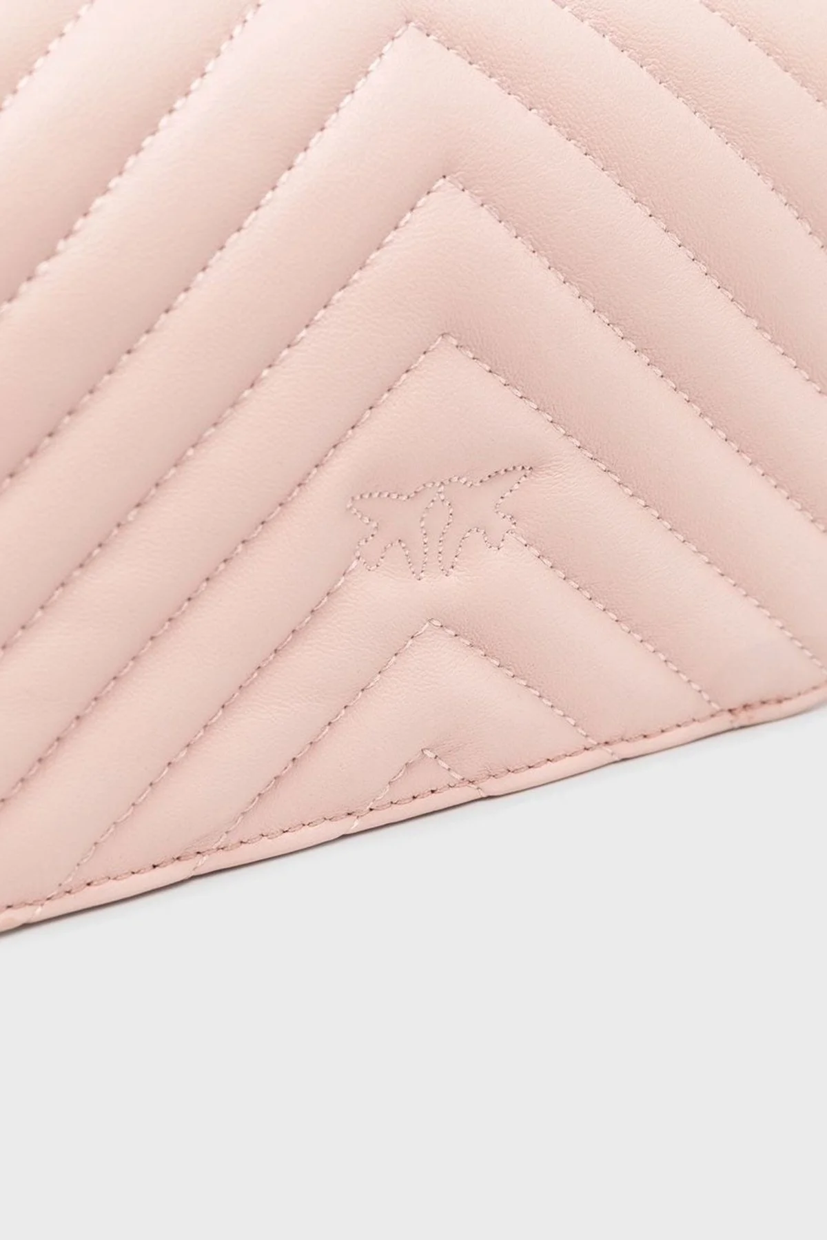 Pinko Logolu Deri Kapitone Bayan Çanta 100048 A0GK O81Q PUDRA - 4