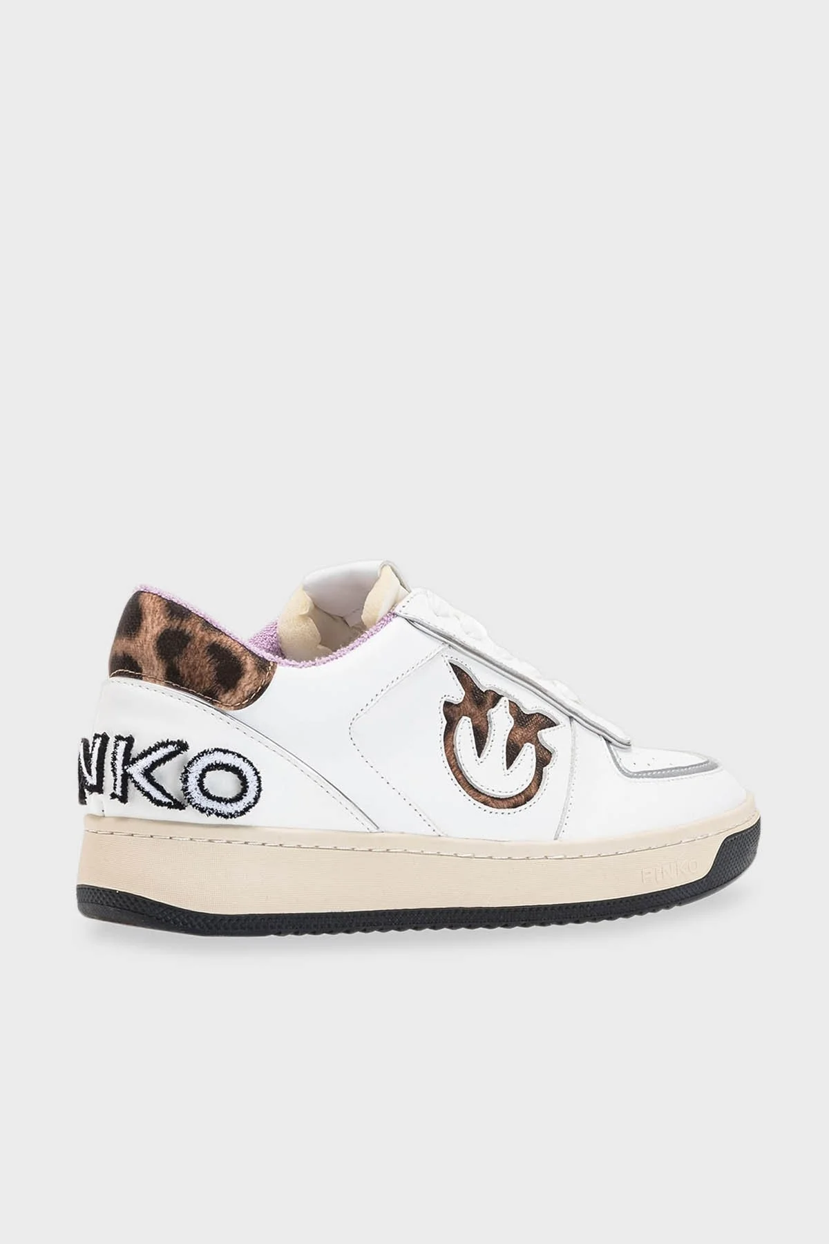 Pinko Logolu Deri Sneaker Bayan Ayakkabı 100901 A0NY ZC7 BEYAZ - 3
