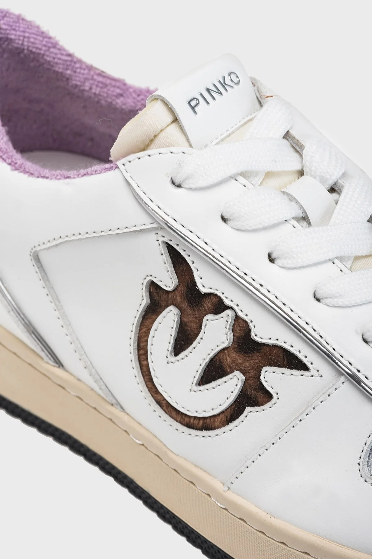 Pinko Logolu Deri Sneaker Bayan Ayakkabı 100901 A0NY ZC7 BEYAZ - 4