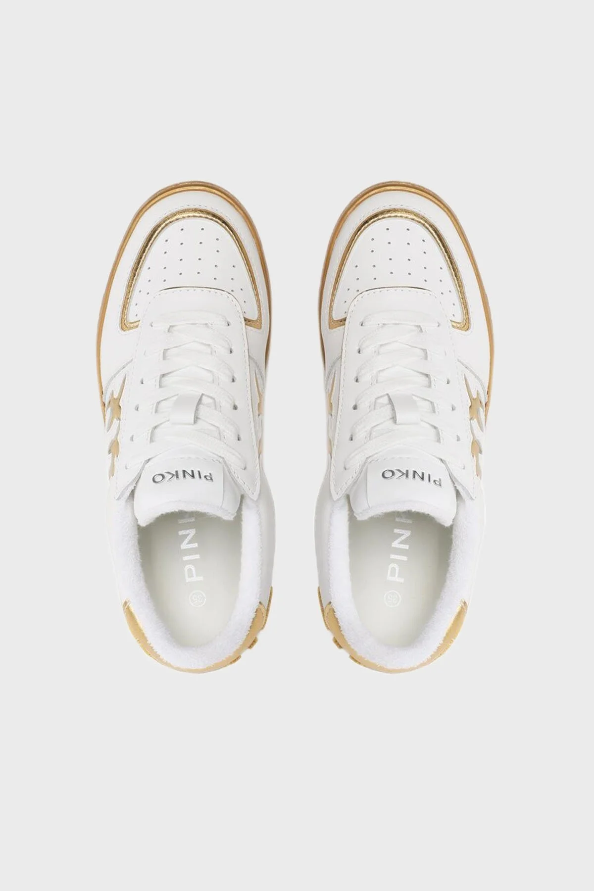 Pinko Logolu Deri Sneaker Bayan Ayakkabı 100901 A0RQ HZ1 BEYAZ - 5