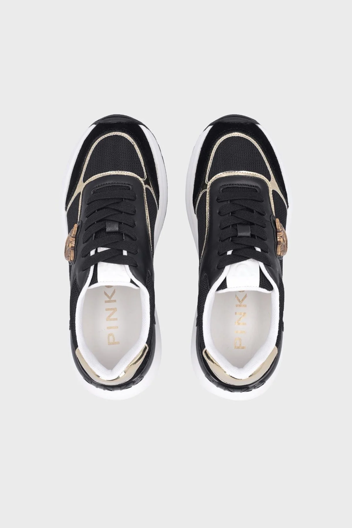 Pinko Logolu Deri Sneaker Bayan Ayakkabı SS0019 P027 DV5 SİYAH - 15