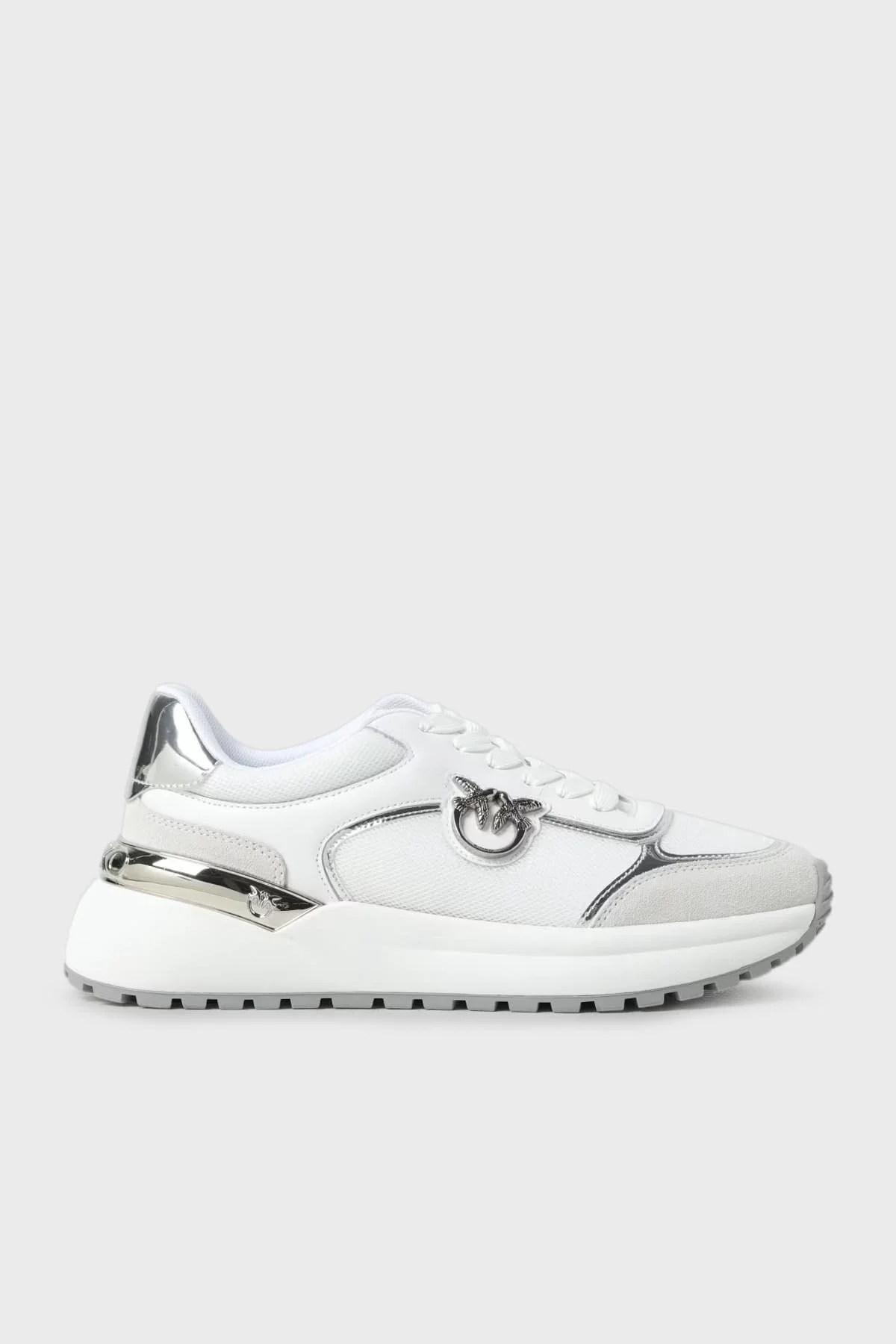 Pinko Logolu Deri Sneaker Bayan Ayakkabı SS0019 P027 ZI6 BEYAZ - 1