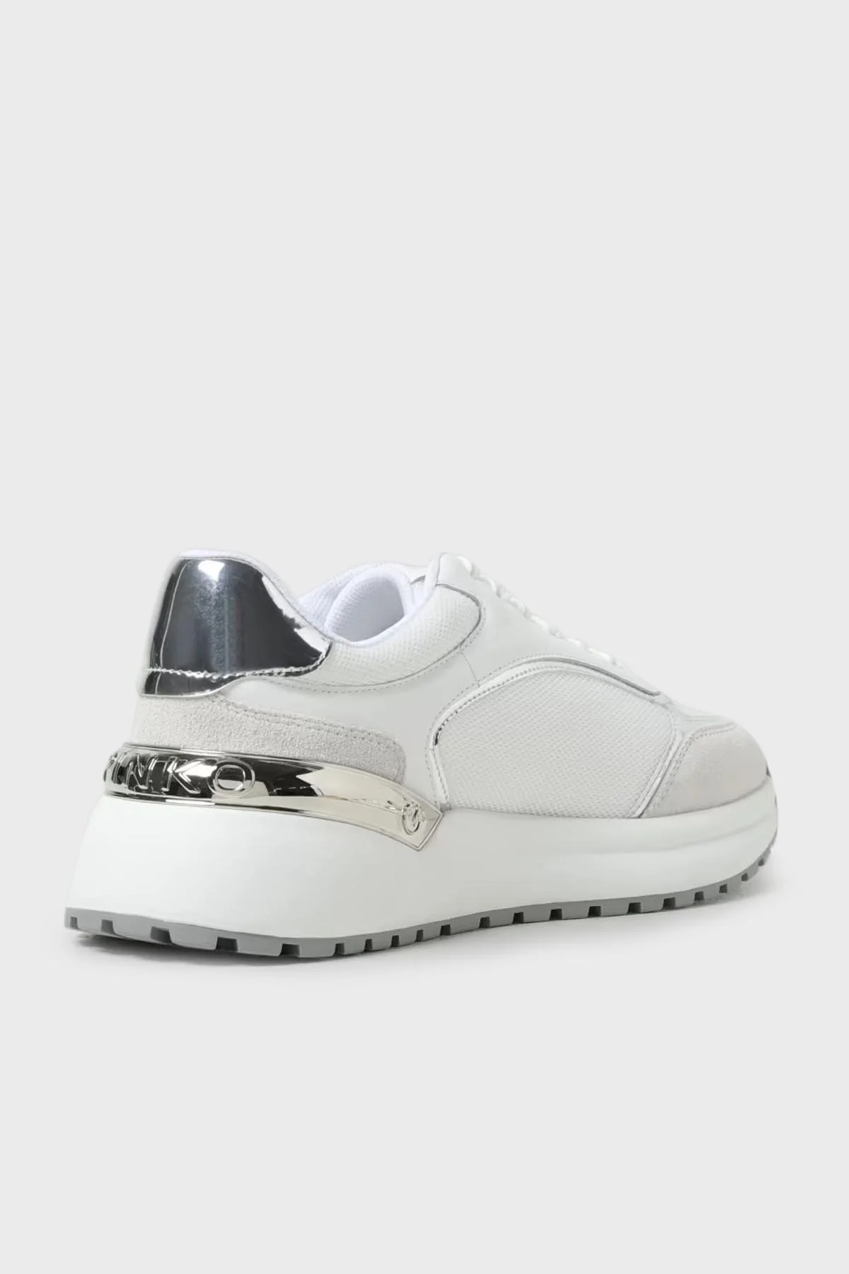 Pinko Logolu Deri Sneaker Bayan Ayakkabı SS0019 P027 ZI6 BEYAZ - 2