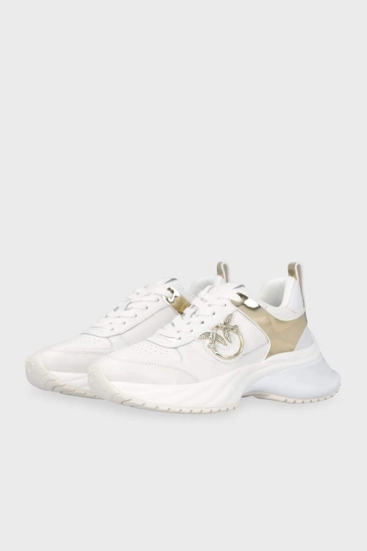 Pinko Logolu Deri Sneaker Bayan Ayakkabı SS0027 P025 Z1B BEYAZ - 11