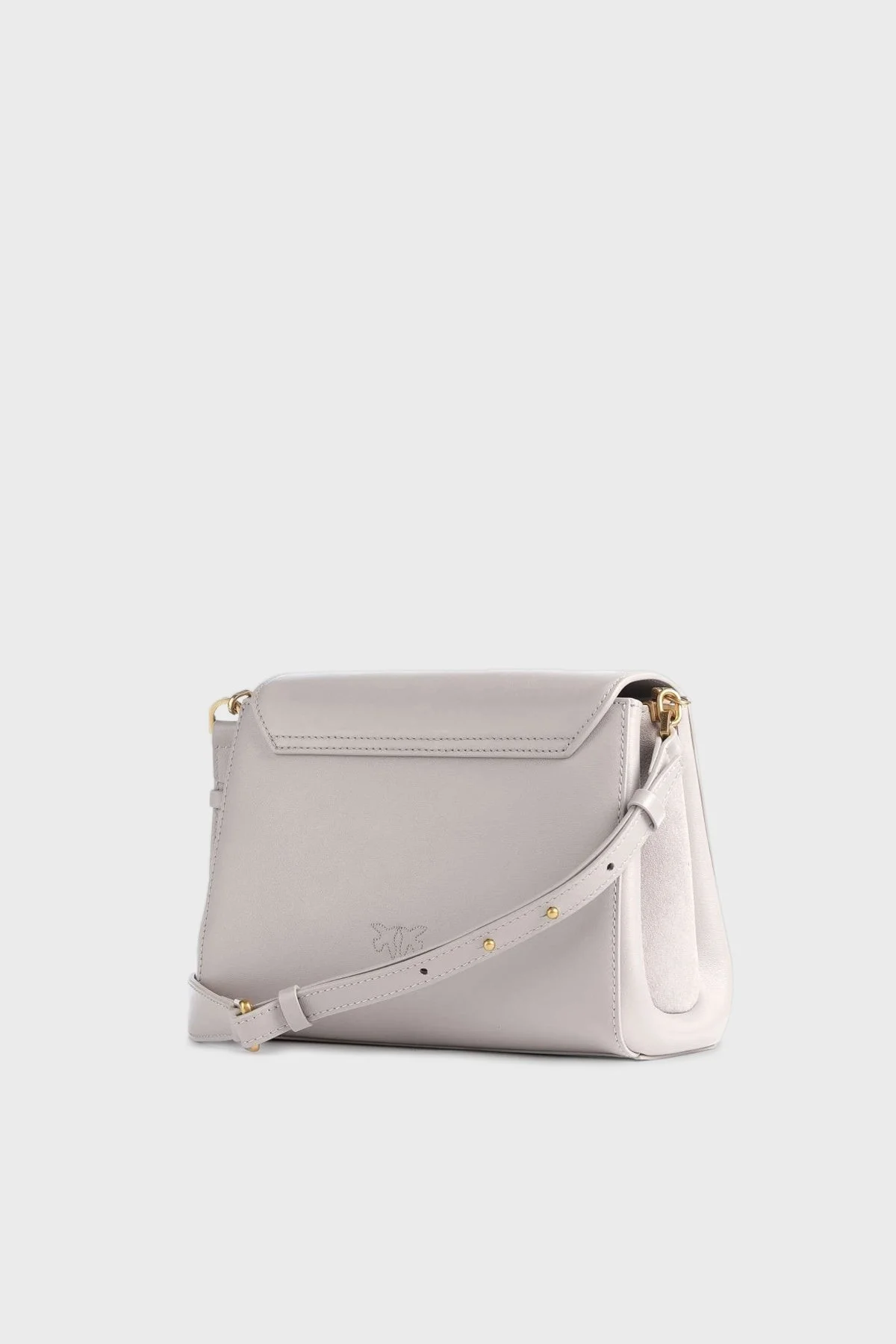 Pinko Logolu Hakiki Deri Bayan Çanta 100791 A0Q1 I30Q GRİ - 3