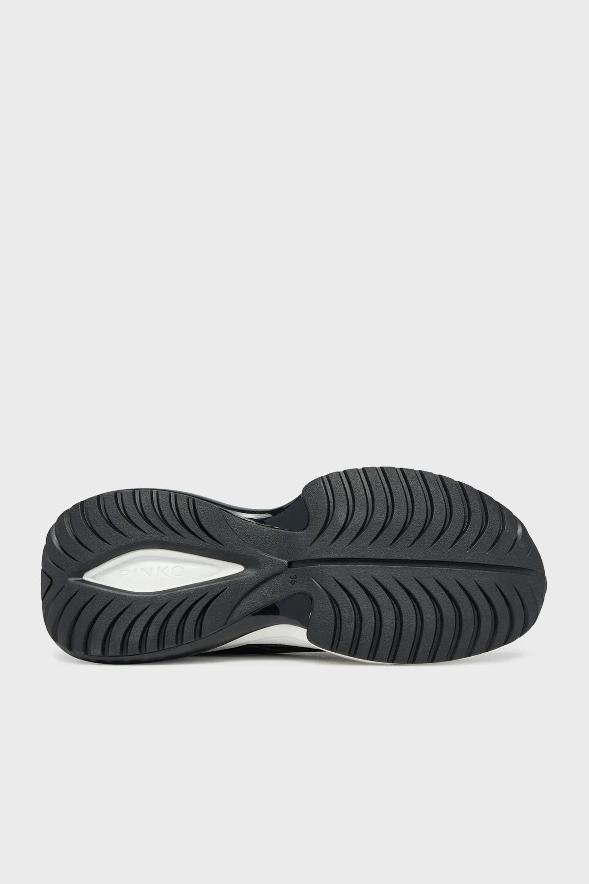 Pinko Logolu Hakiki Deri Kalın Taban Sneaker Bayan Ayakkabı SS0067 E022 ZZ0 SİYAH - 12