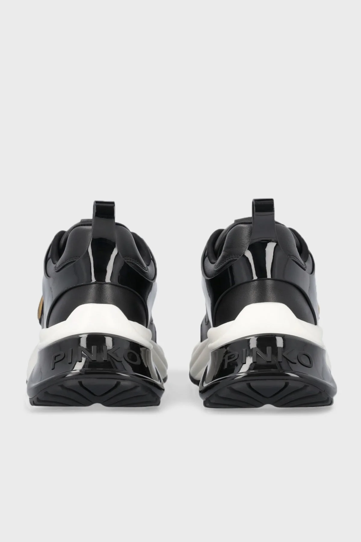 Pinko Logolu Hakiki Deri Kalın Tabanlı Sneaker Bayan Ayakkabı SS0027 P025 Z99 SİYAH - 13