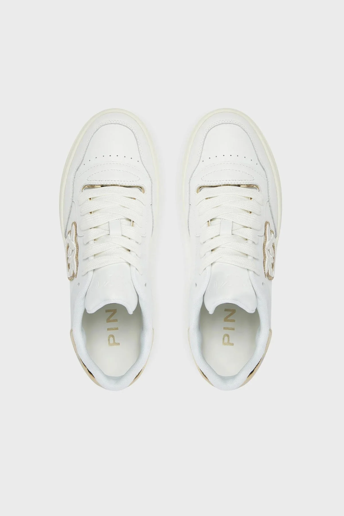 Pinko Logolu Hakiki Deri Sneaker Bayan Ayakkabı SS0077 P014 ZIA BEYAZ - 9