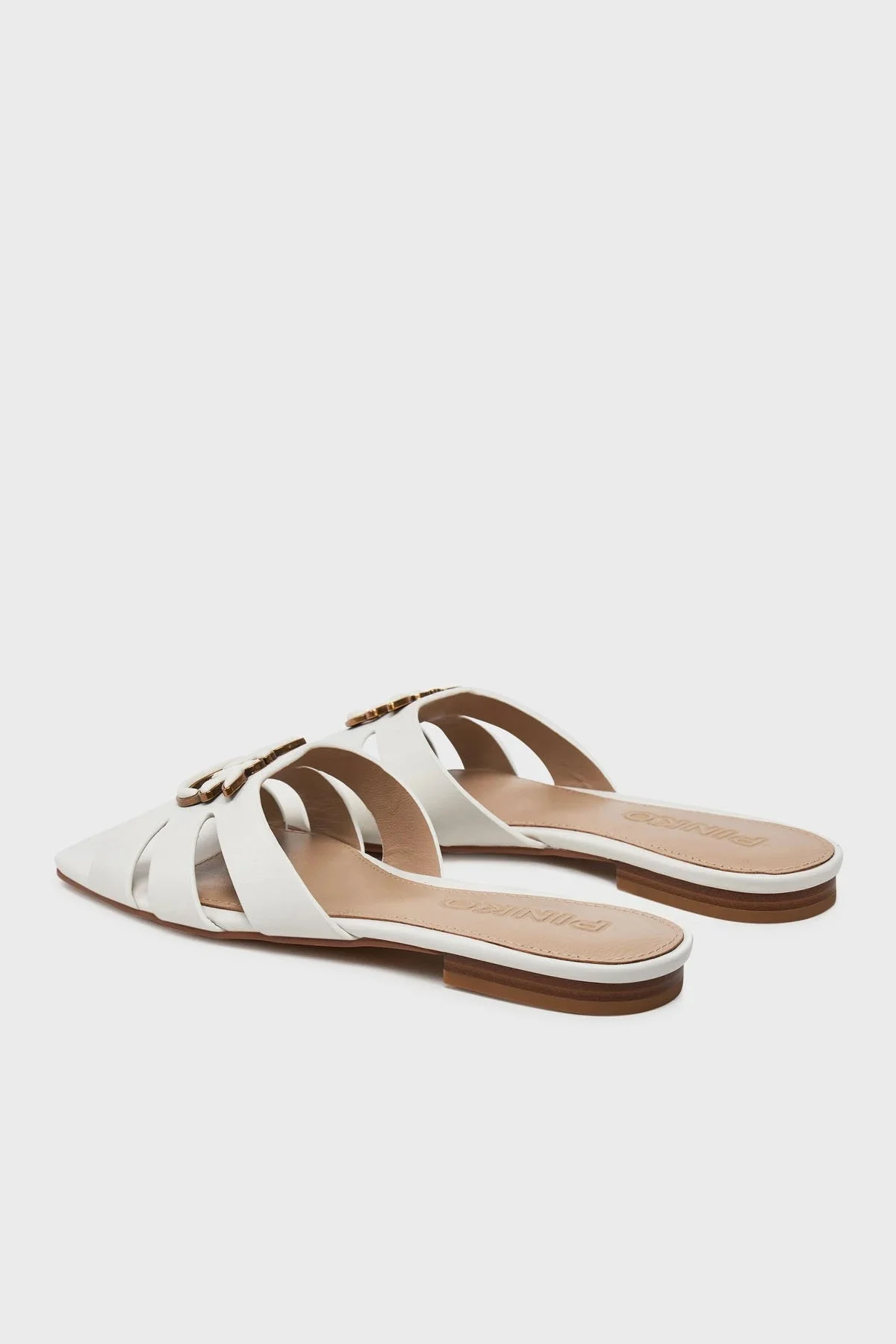 Pinko Logolu Pencereli Bayan Terlik SD0313 P003 Z12 EKRU - 9