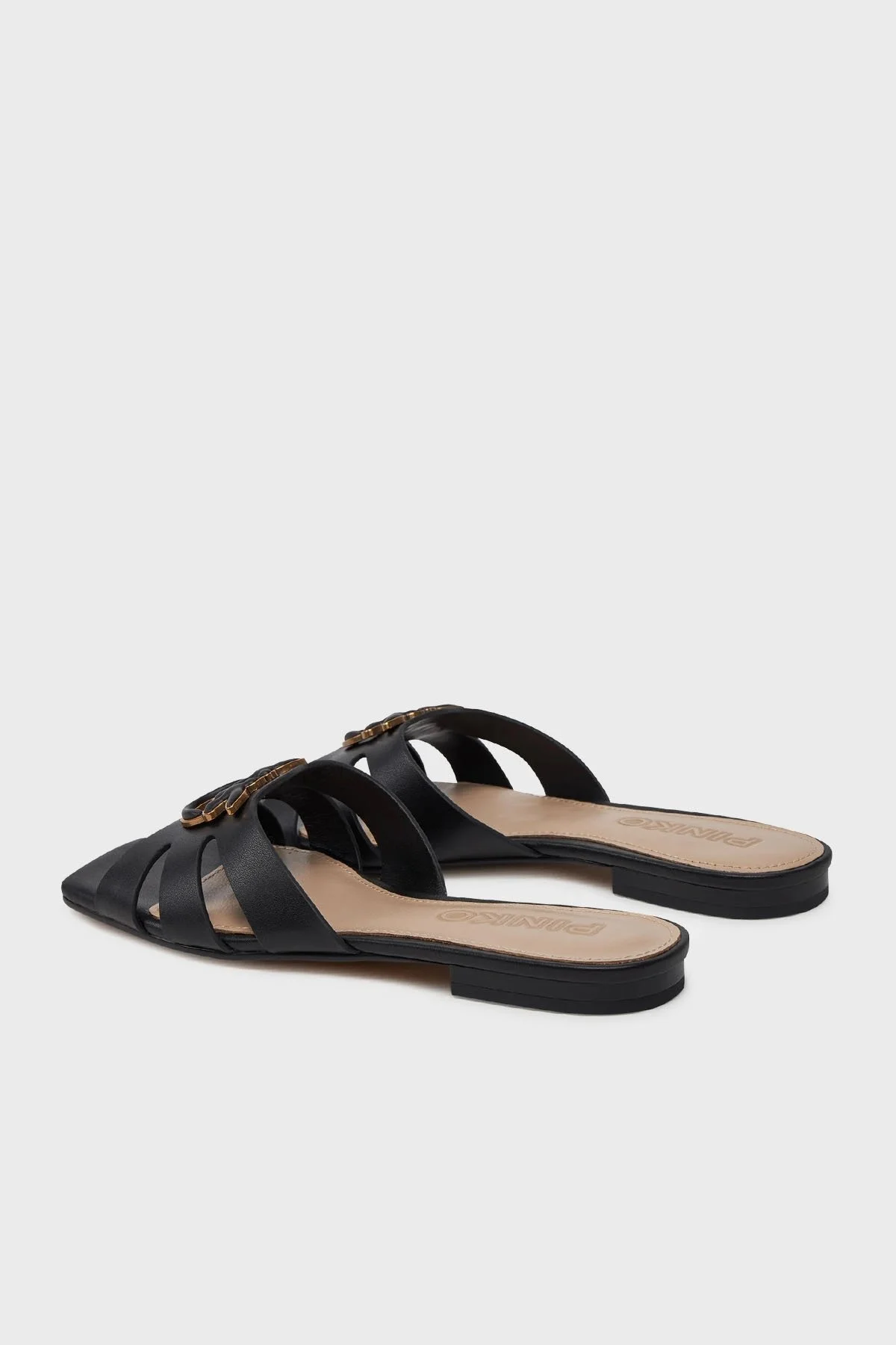 Pinko Logolu Pencereli Bayan Terlik SD0313 P003 Z99 SİYAH - 9