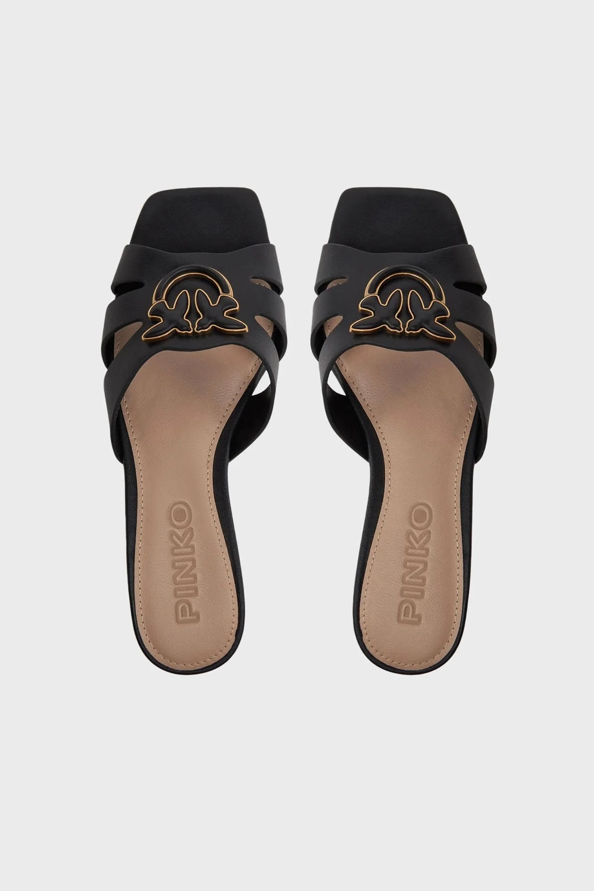 Pinko Logolu Pencereli Bayan Terlik SD0313 P003 Z99 SİYAH - 10