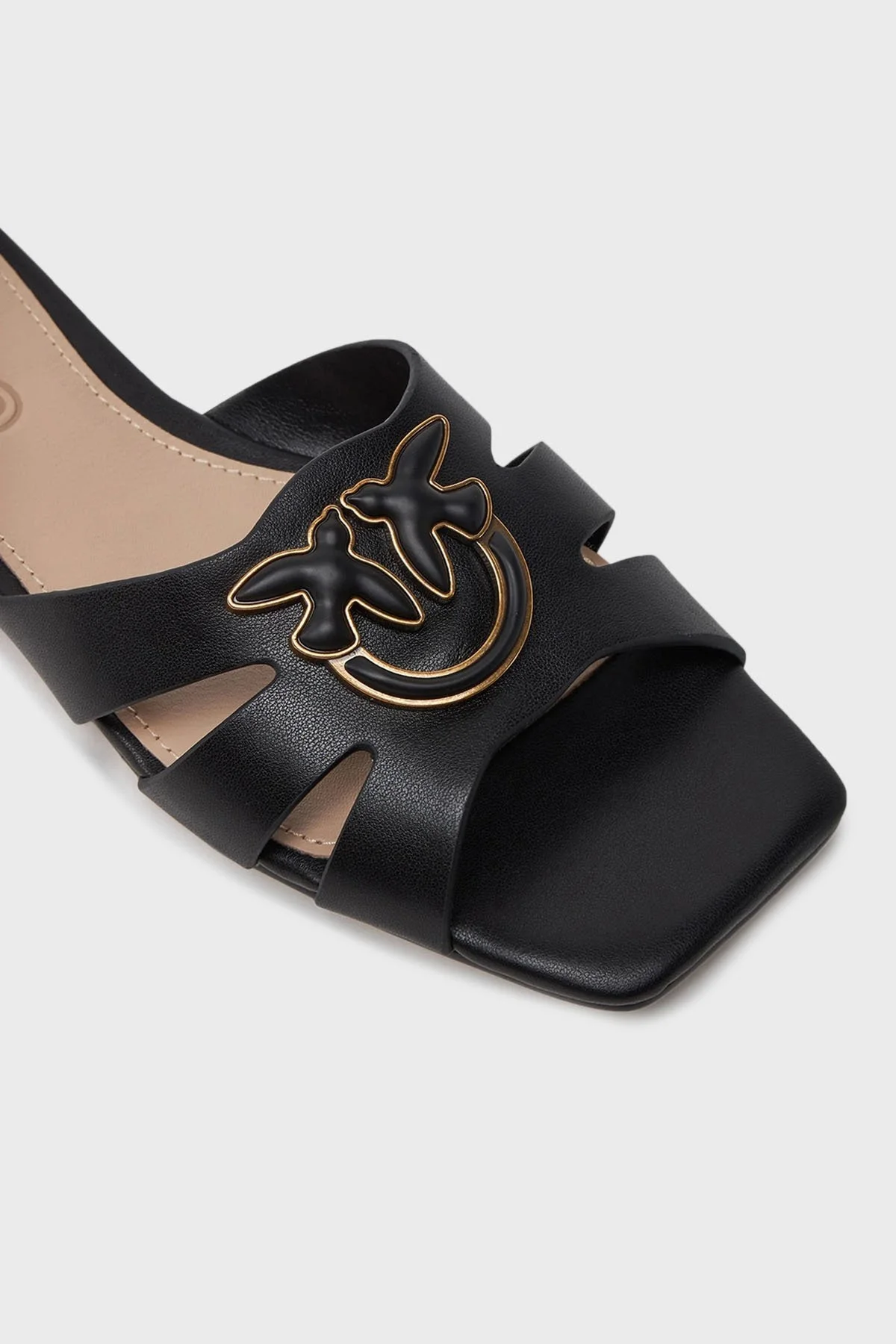 Pinko Logolu Pencereli Bayan Terlik SD0313 P003 Z99 SİYAH - 11