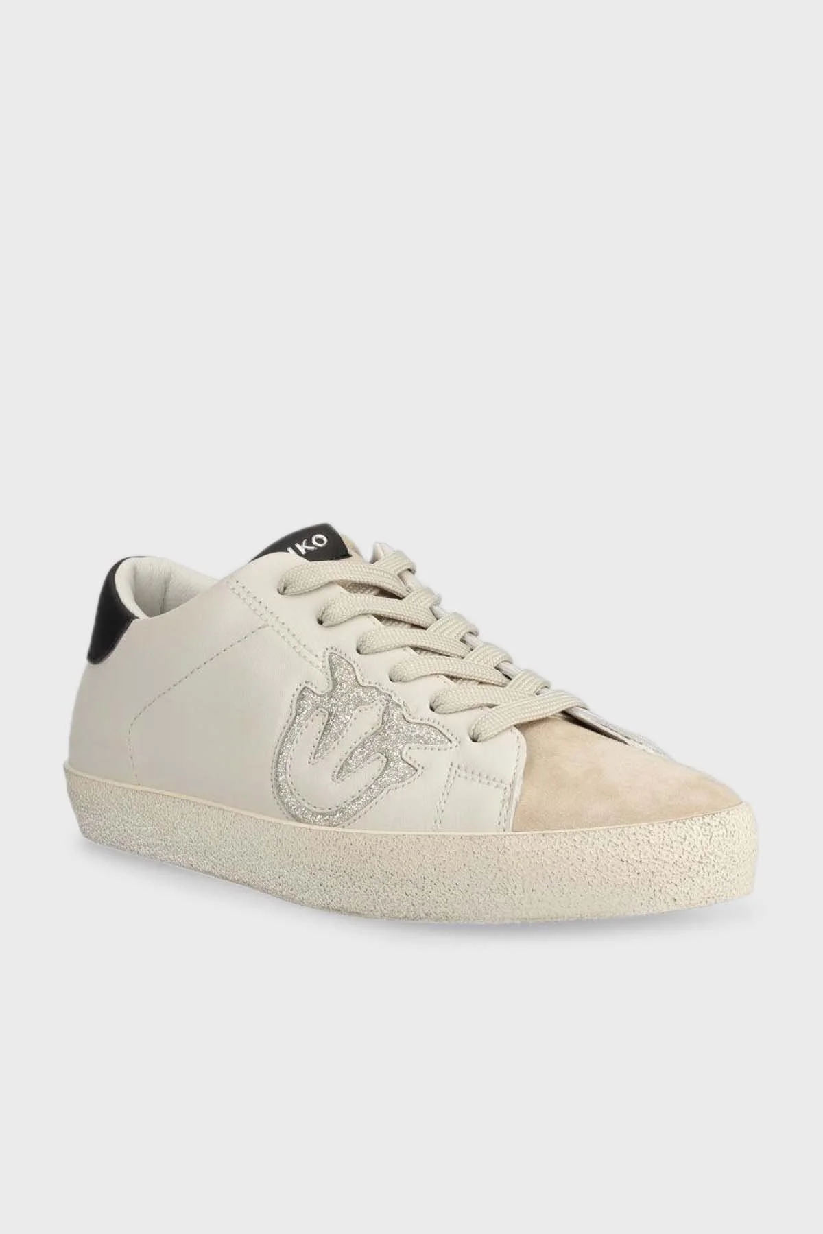 Pinko Logolu Sneaker Bayan Ayakkabı 101631 A18A H6F BEJ-SİYAH - 2