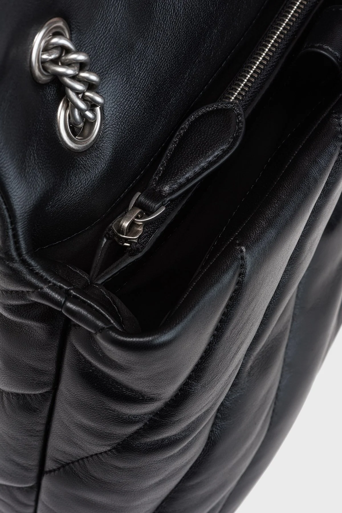 Pinko Logolu Zincir Askılı % 100 Deri Bayan Çanta 1P22JB Y7SR Z99O SİYAH - 6