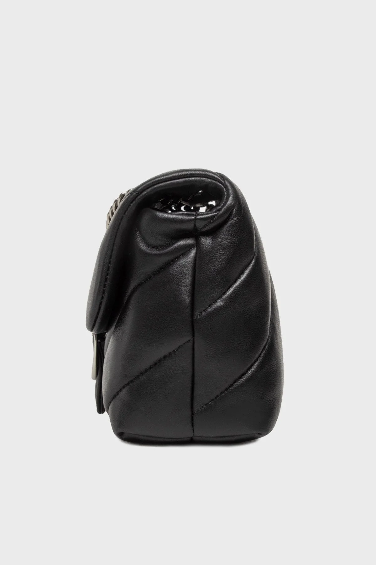 Pinko Logolu Zincir Askılı % 100 Deri Bayan Çanta 1P22JD Y7SR Z99O SİYAH - 5