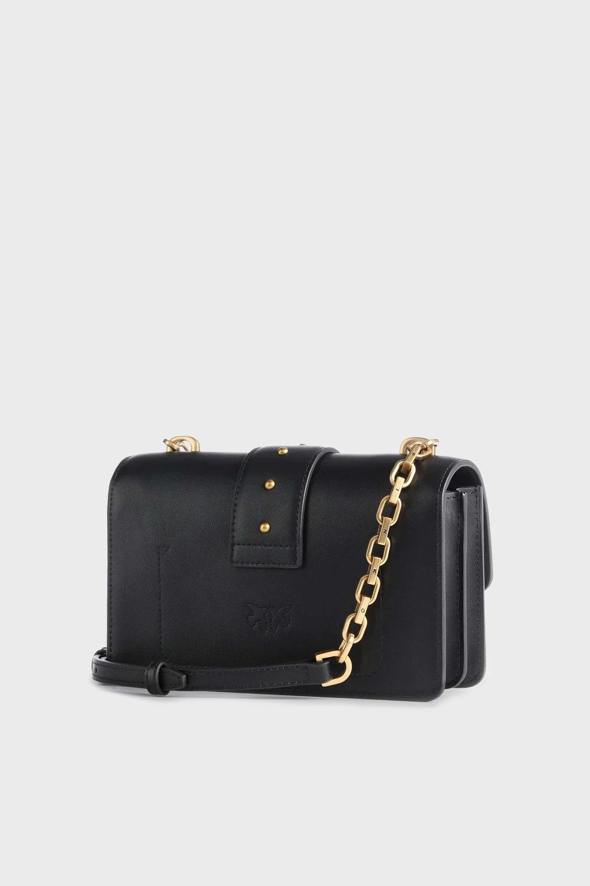 Pinko Logolu Zincir Askılı % 100 Deri Bayan Çanta 1P22K4 Y7SP Z99Q SİYAH - 3