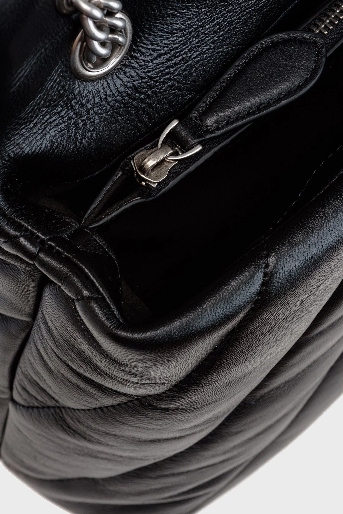 Pinko Logolu Zincir Askılı % 100 Deri Bayan Çanta 1P22U6 A03J Z99O SİYAH - 5