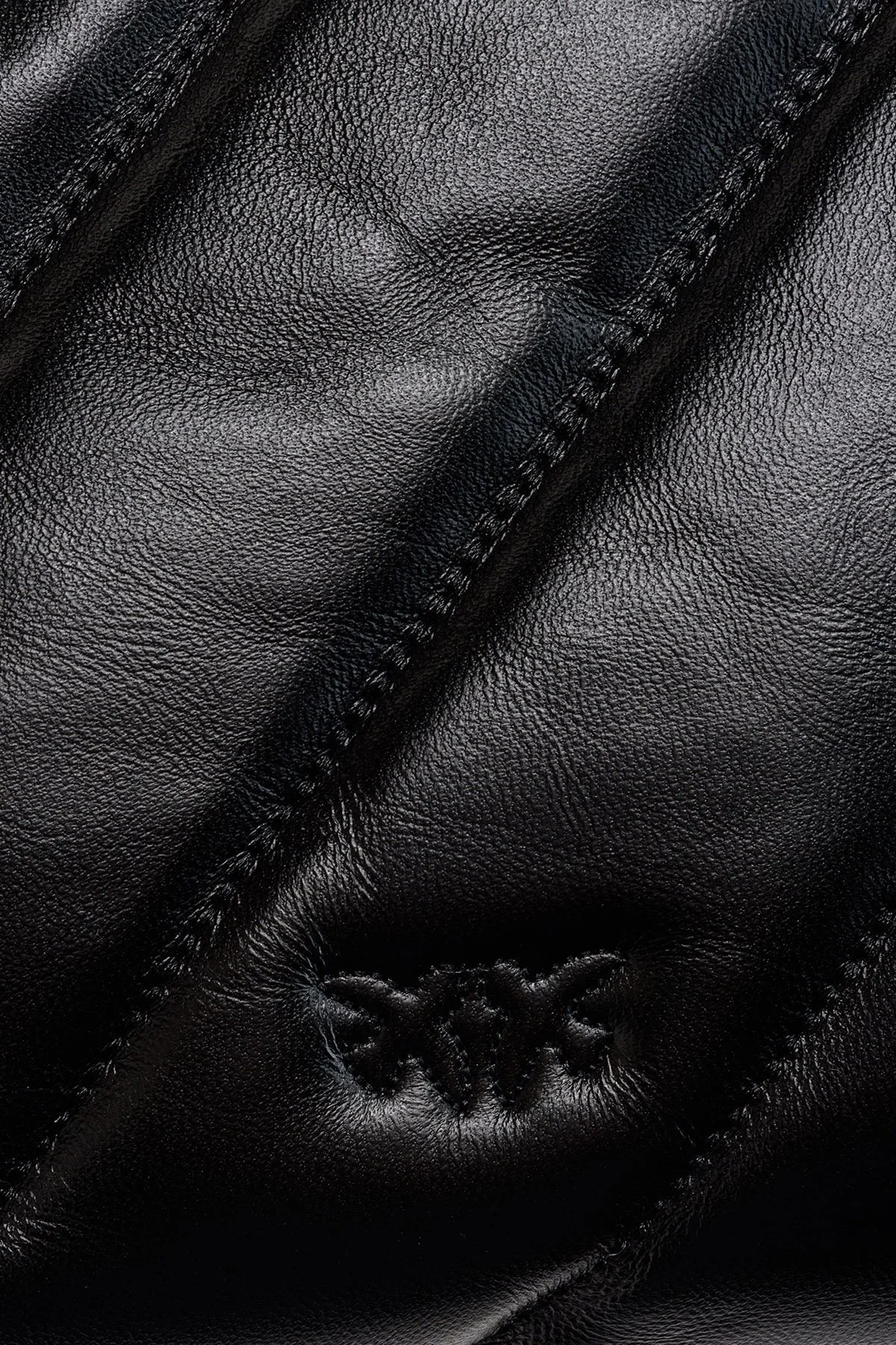 Pinko Logolu Zincir Askılı % 100 Deri Bayan Çanta 1P22U6 A03J Z99O SİYAH - 6