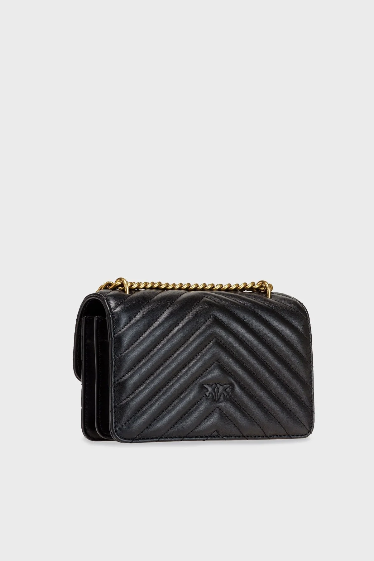 Pinko Logolu Zincir Askılı % 100 Deri Bayan Çanta 1P22UL A03Z Z99Q SİYAH - 7