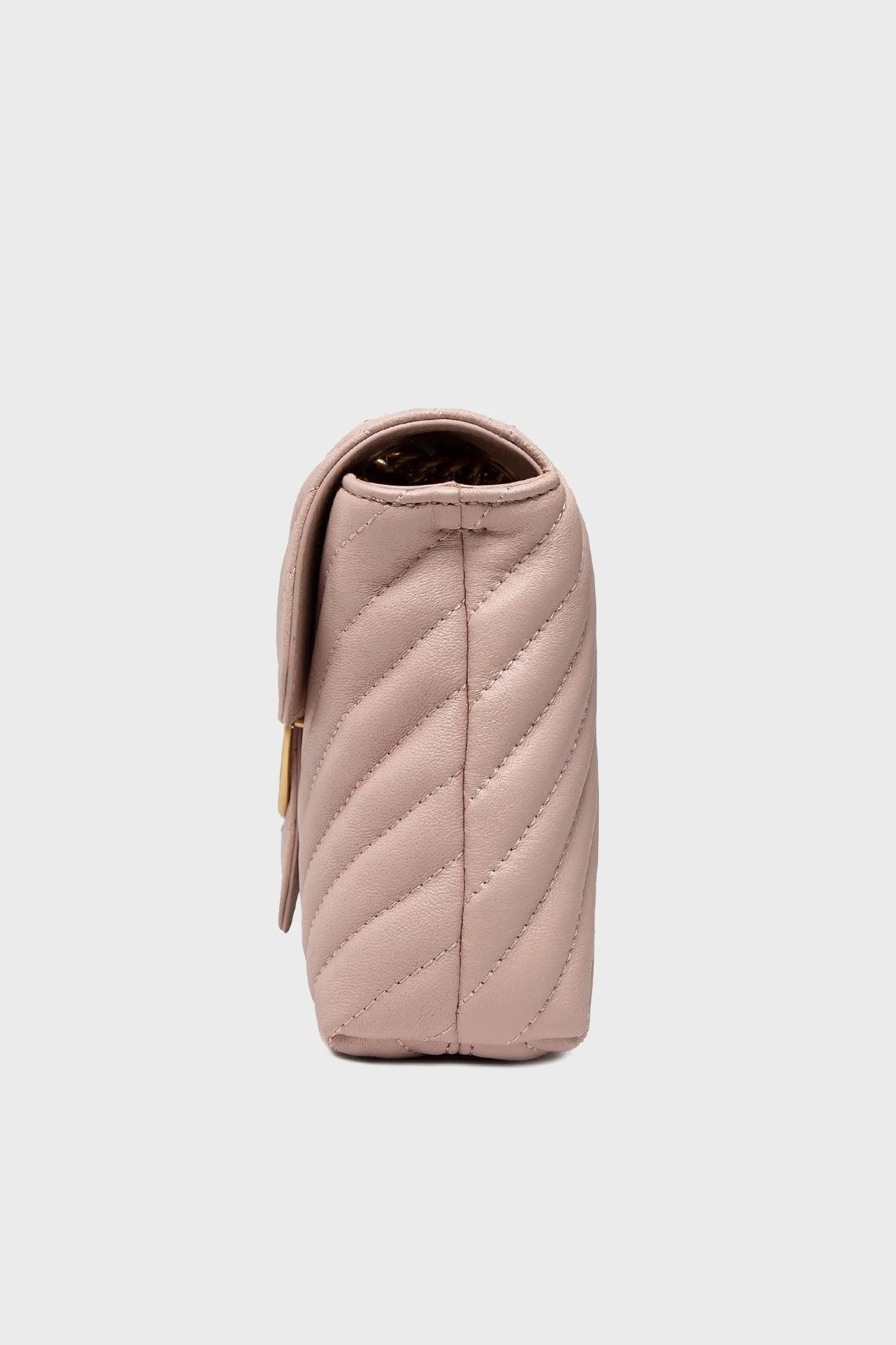 Pinko Logolu Zincir Askılı % 100 Deri Bayan Çanta 1P22Z3 A03Z 081Q PEMBE - 3