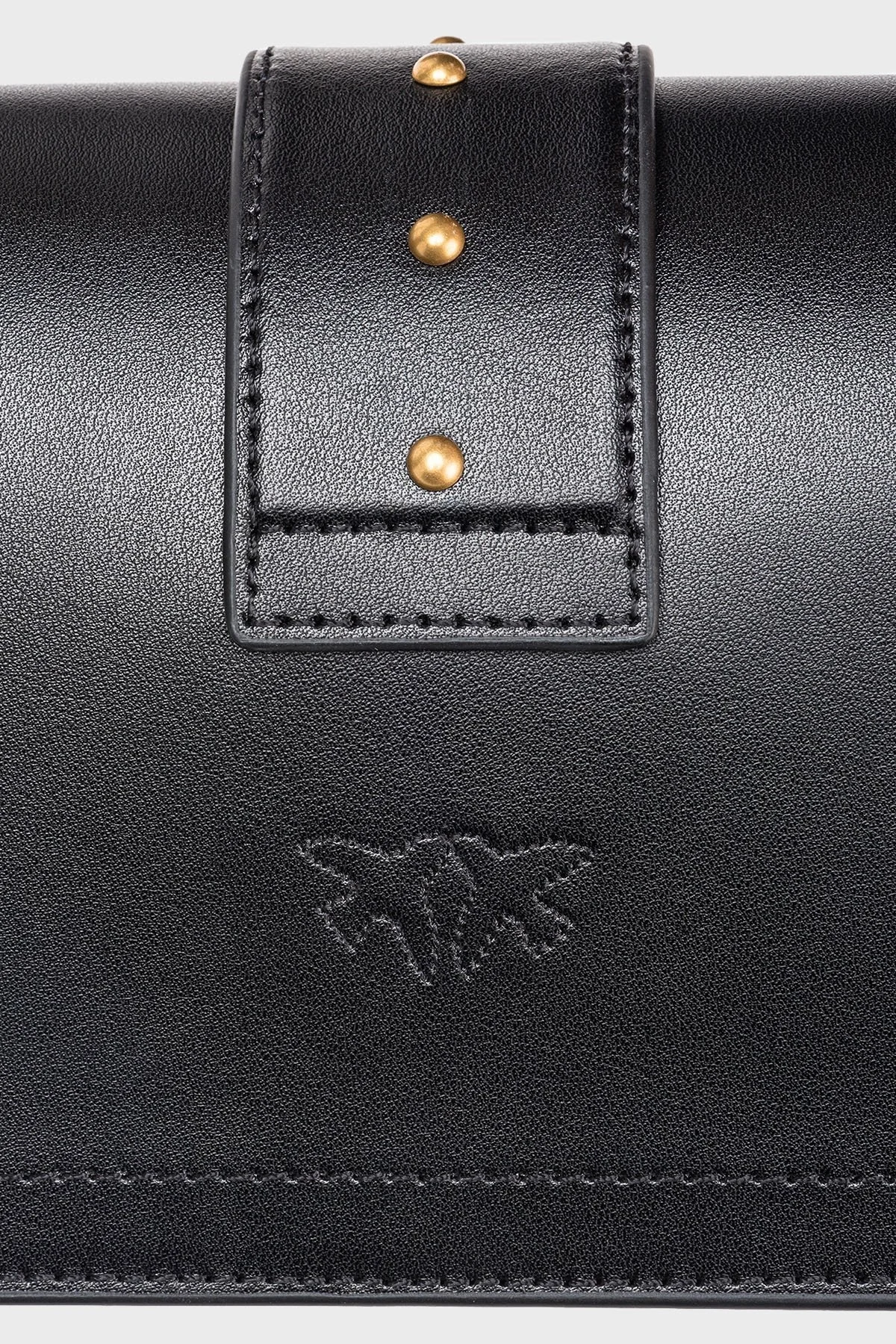 Pinko Logolu Zincir Askılı Deri Bayan Çanta 100059 A0GY Z99Q SİYAH - 5