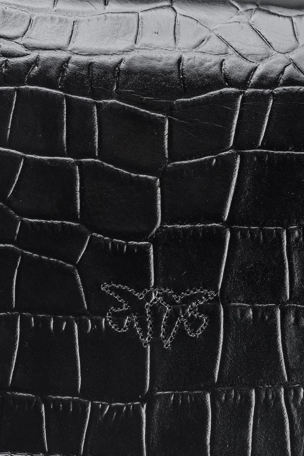 Pinko Logolu Zincir Askılı Deri Bayan Çanta 100067 A1EP Z99B SİYAH - 5