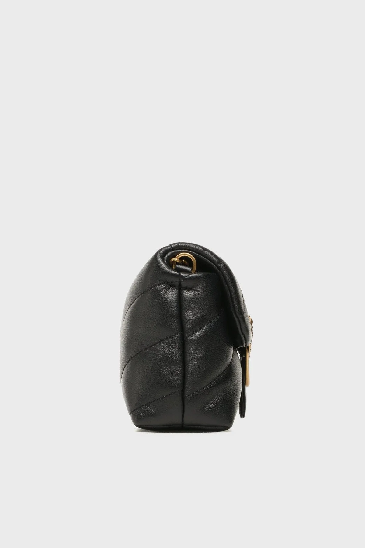 Pinko Logolu Zincir Askılı Doğal Deri Bayan Çanta 100040 A0F2 Z99Q SİYAH - 3