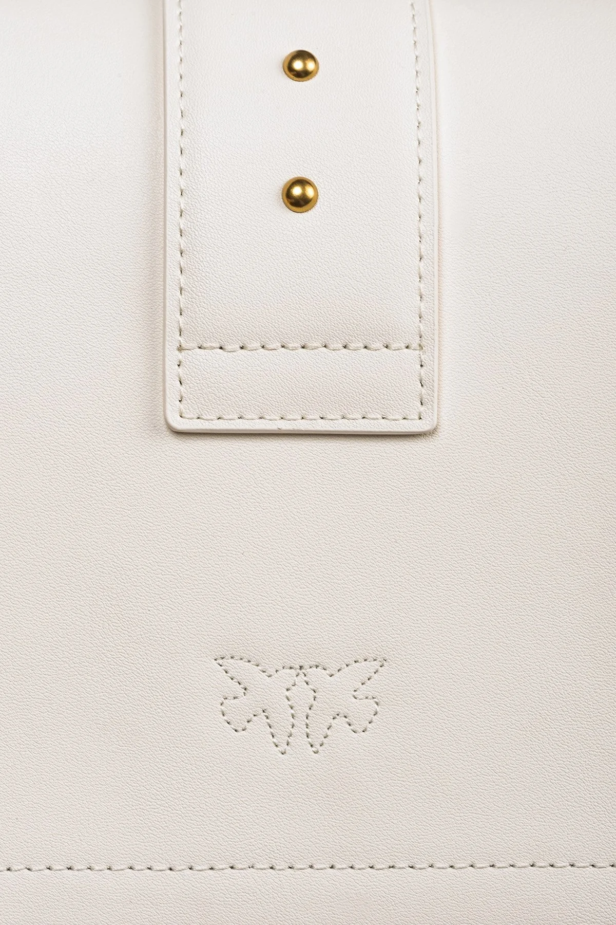 Pinko Logolu Zincir Askılı Hakiki Deri Bayan Çanta 100053 A0F1 Z14Q EKRU - 6