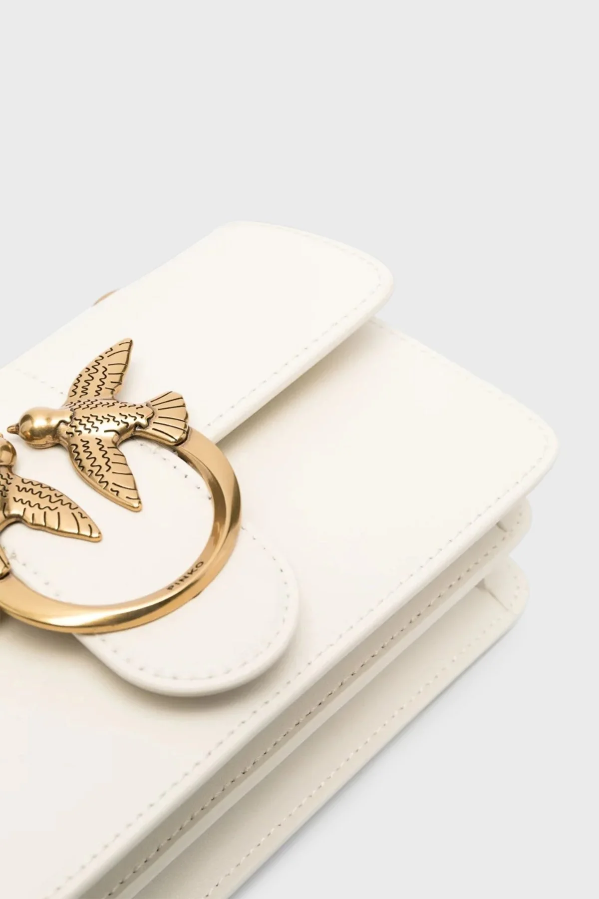 Pinko Logolu Zincir Askılı Hakiki Deri Bayan Çanta 100059 A0F1 Z14Q BEJ - 5