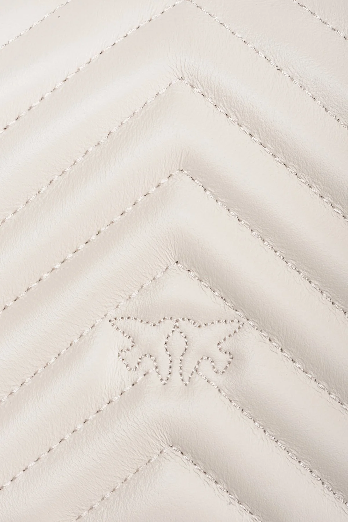 Pinko Logolu Zincir Askılı Hakiki Deri Bayan Çanta 100068 A0GK Z14Q EKRU - 6