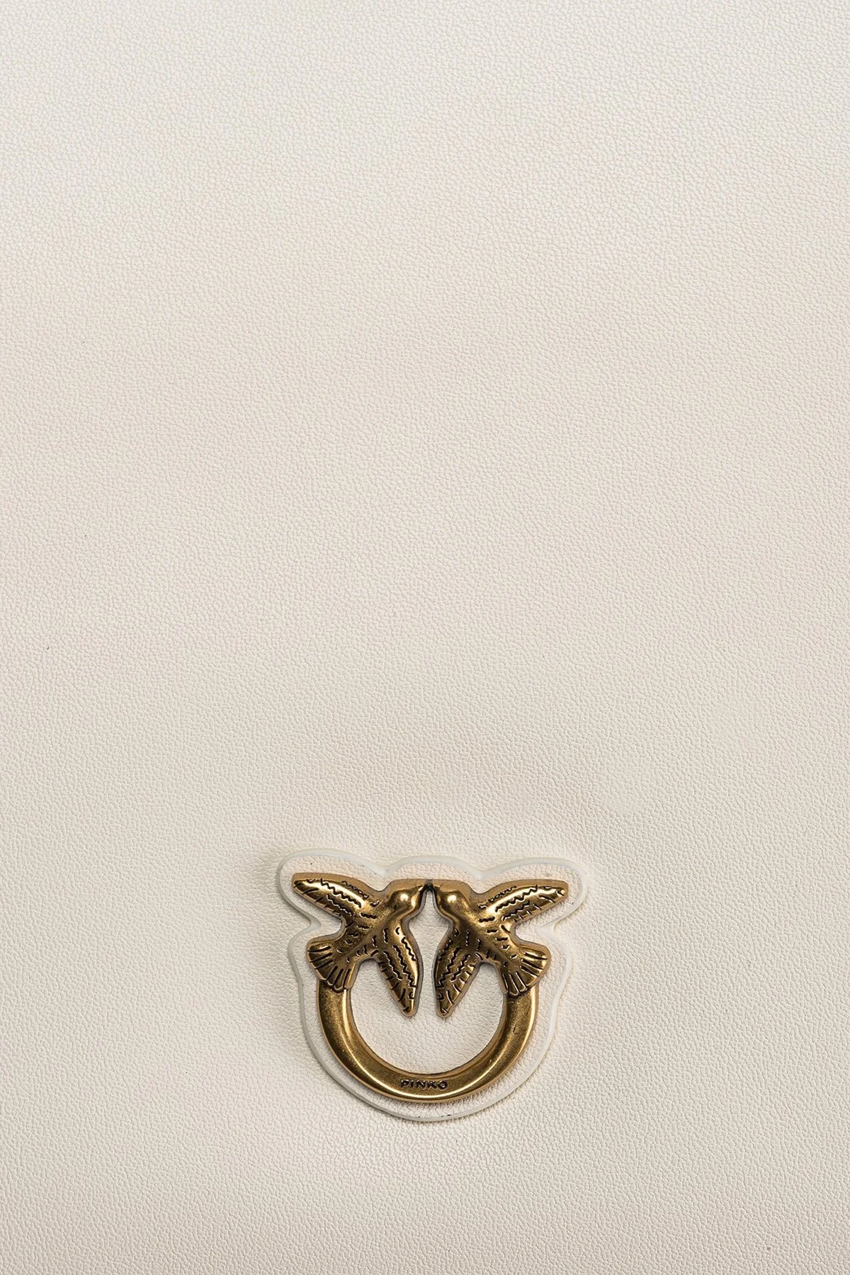 Pinko Logolu Zincir Askılı Hakiki Deri Bayan Çanta 100455 A0F1 Z14Q BEYAZ - 4