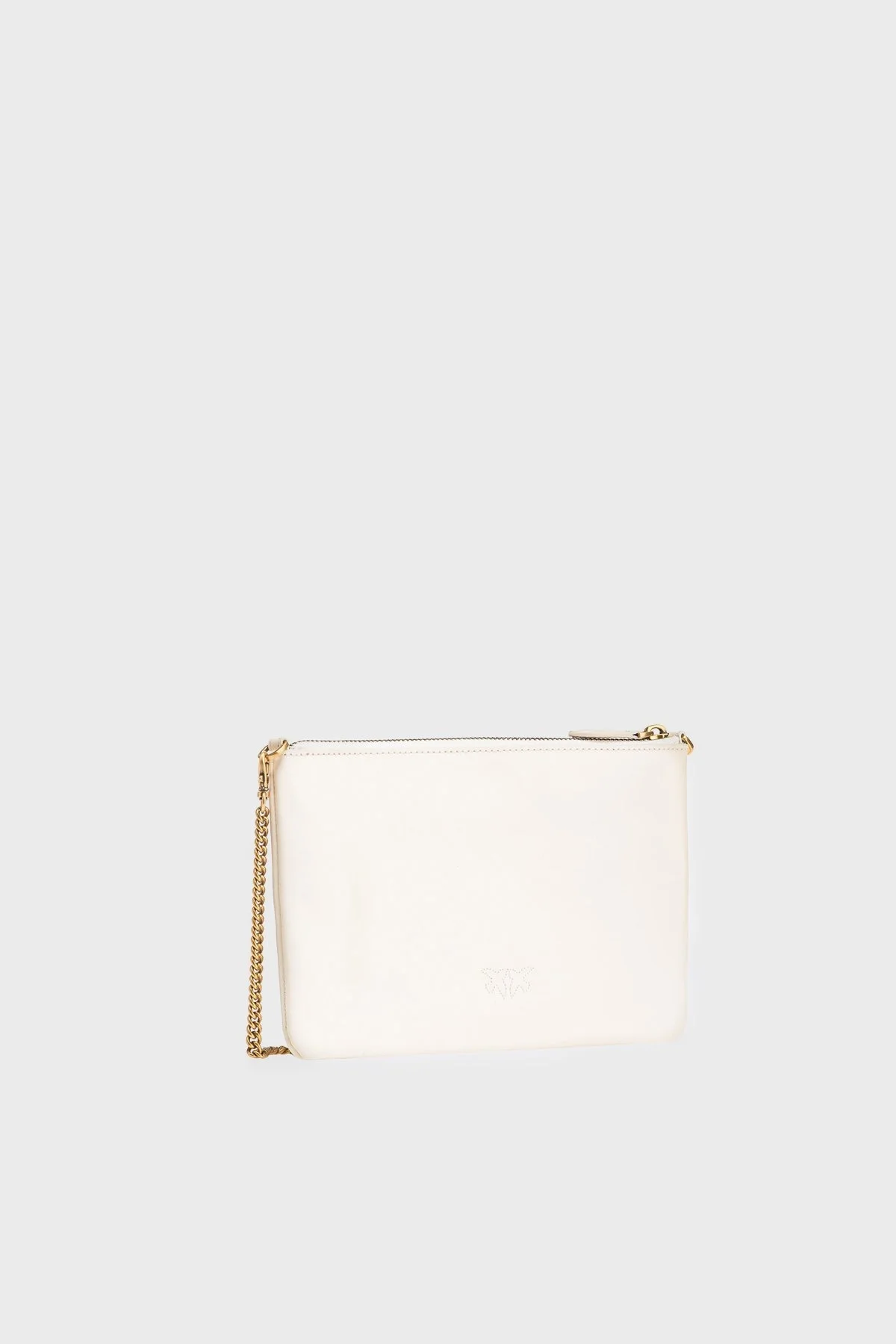 Pinko Logolu Zincir Askılı Hakiki Deri Bayan Çanta 100455 A0F1 Z14Q BEYAZ - 5