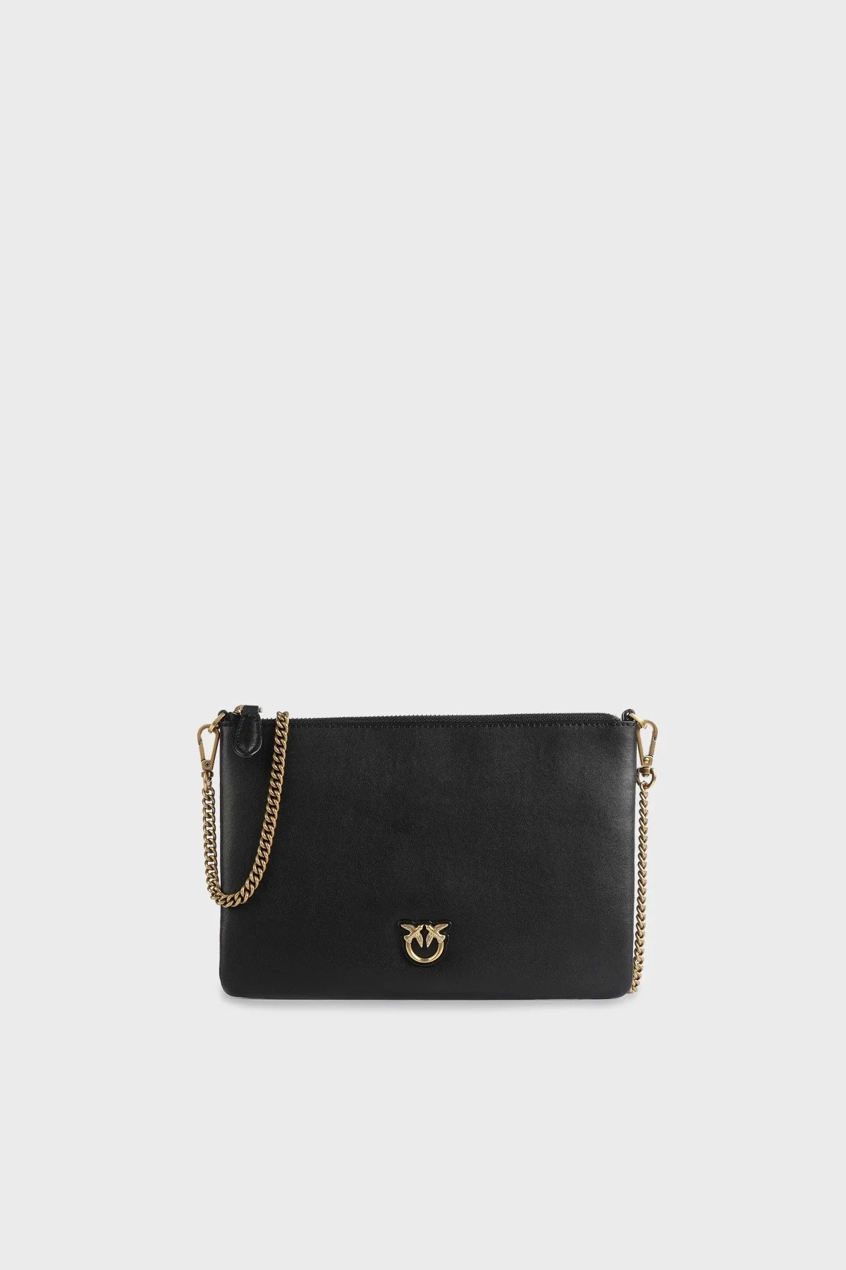 Pinko Logolu Zincir Askılı Hakiki Deri Bayan Çanta 100455 A0F1 Z99Q SİYAH - 1