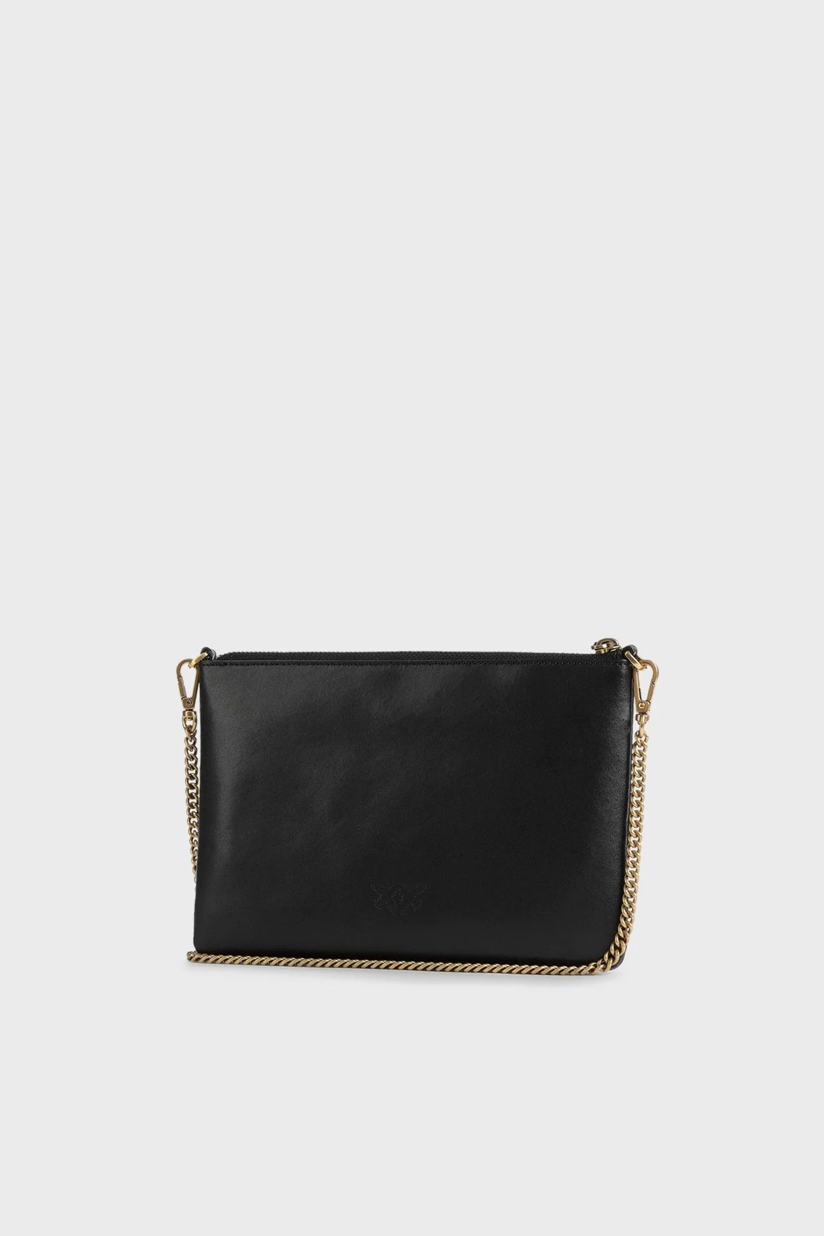 Pinko Logolu Zincir Askılı Hakiki Deri Bayan Çanta 100455 A0F1 Z99Q SİYAH - 5