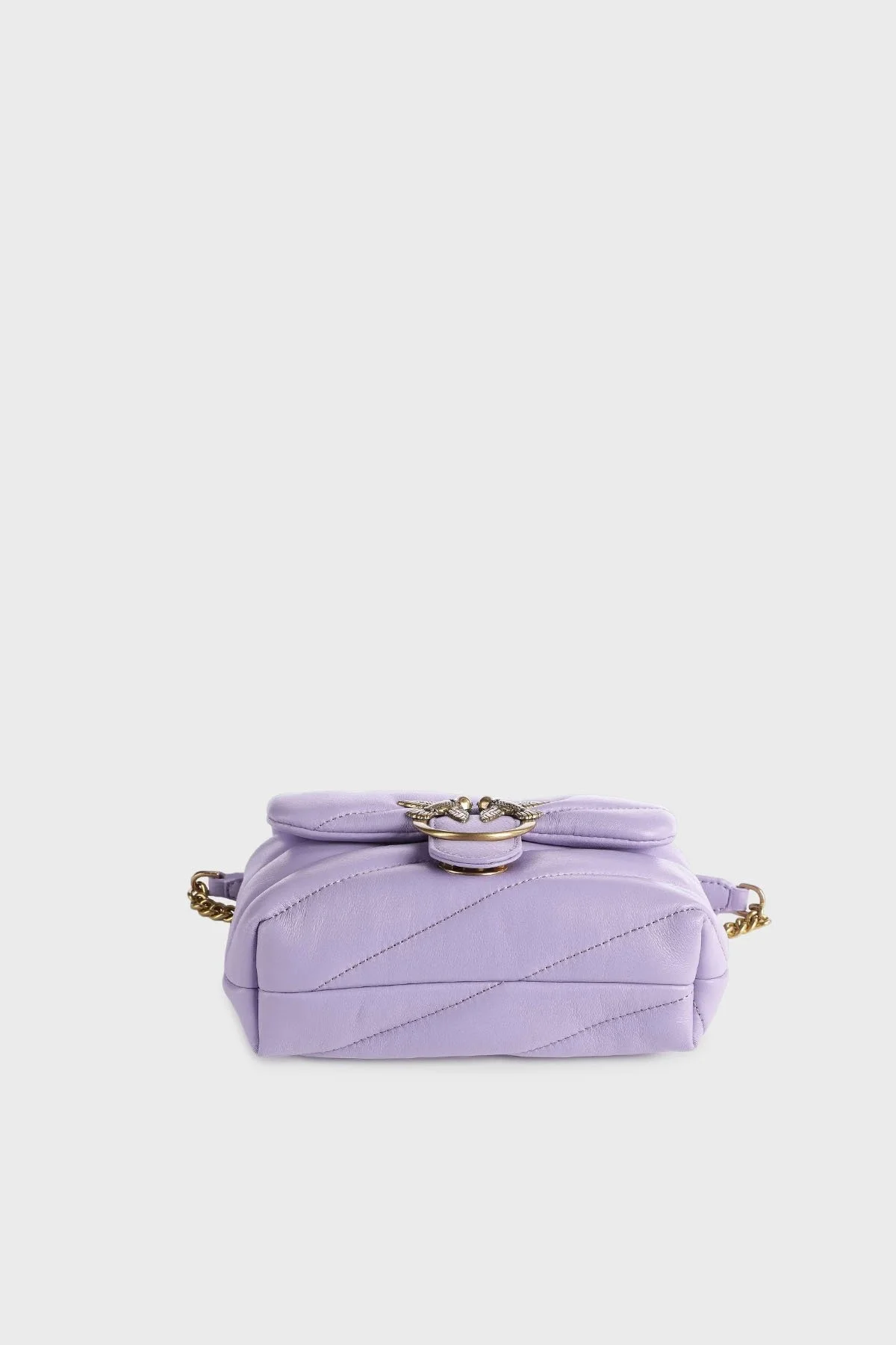 Pinko Metal Logolu Hakiki Deri Zincir Askılı Bayan Çanta 100040 A0F2 Y48Q LİLA - 4