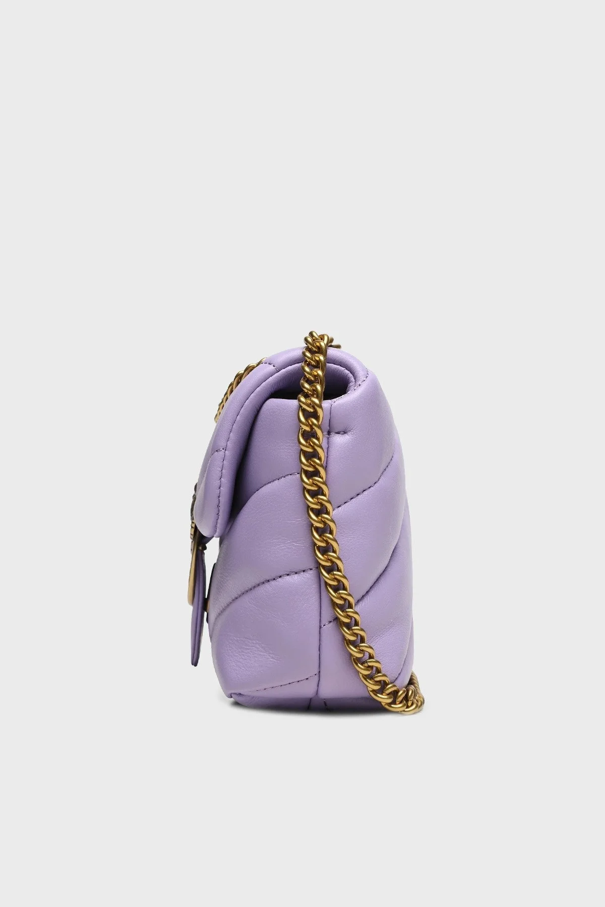 Pinko Metal Logolu Hakiki Deri Zincir Askılı Bayan Çanta 100040 A0F2 Y48Q LİLA - 7