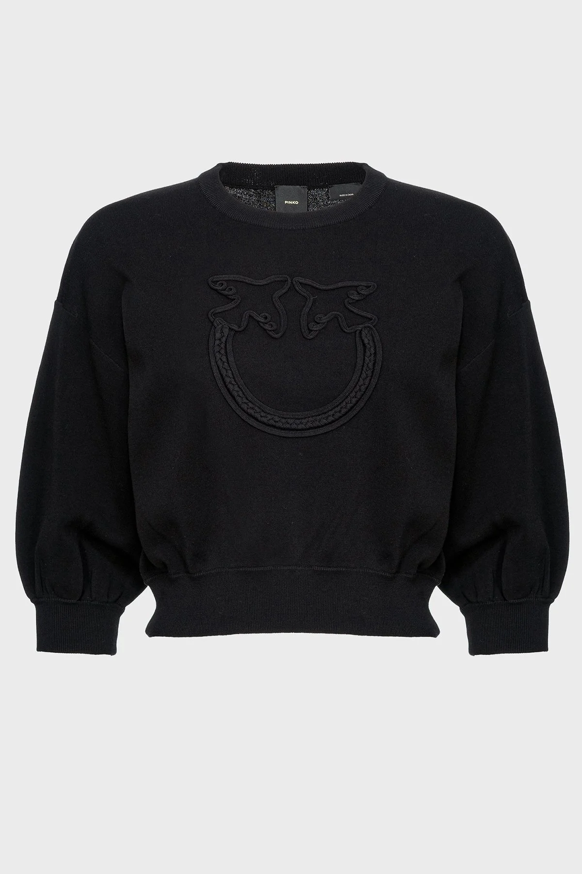 Pinko Pamuklu Regular Fit Bisiklet Yaka Bayan Sweat 101566 A115 Z99 SİYAH - 6