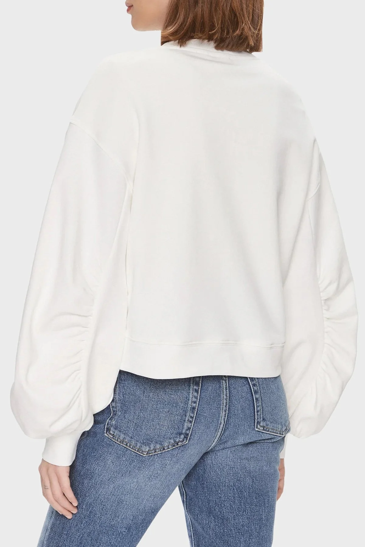 Pinko Pamuklu Regular Fit Bisiklet Yaka Bayan Sweat 102827A1R8Z15 BEYAZ - 3