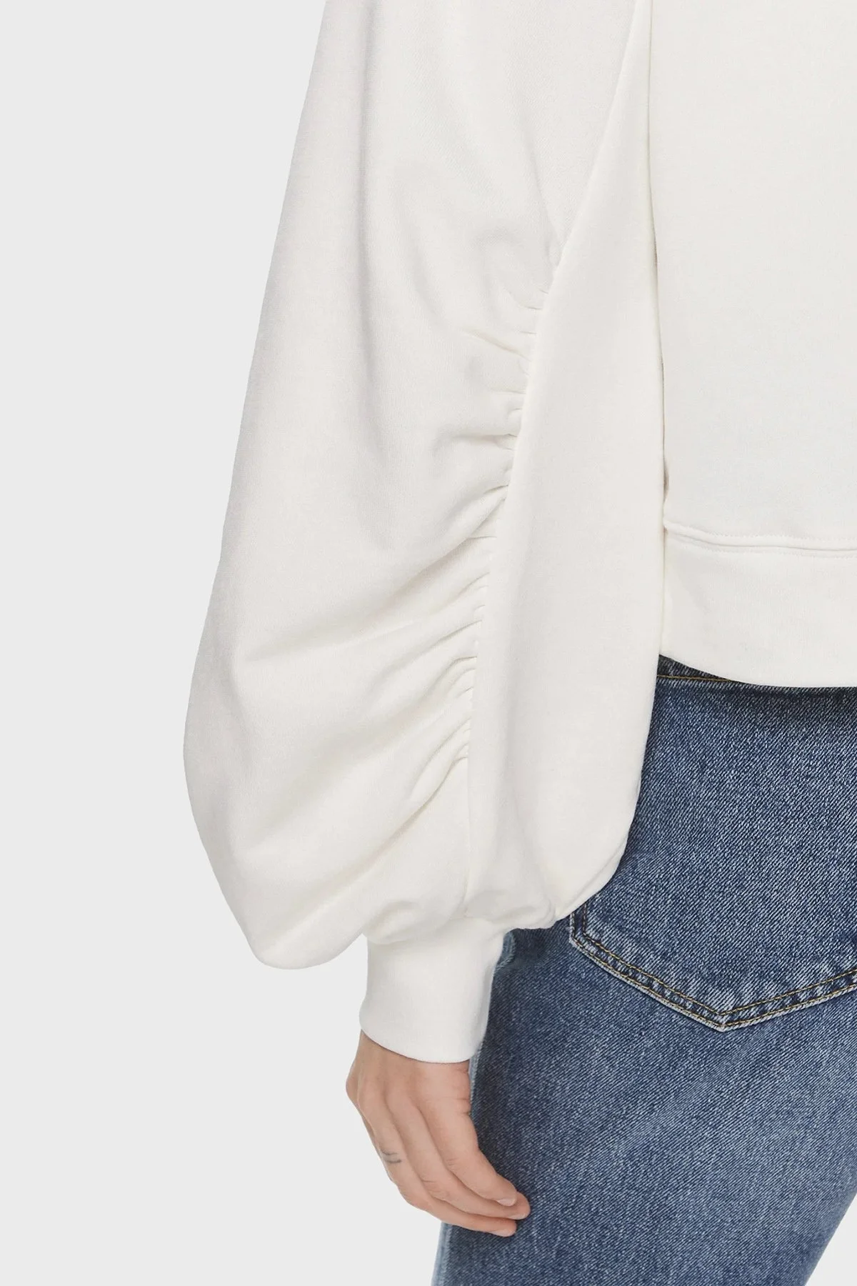 Pinko Pamuklu Regular Fit Bisiklet Yaka Bayan Sweat 102827A1R8Z15 BEYAZ - 5