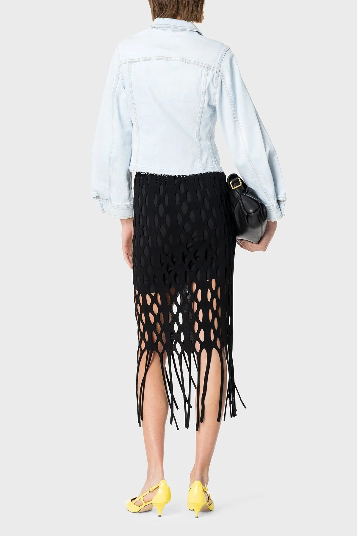 Pinko Pamuklu Regular Fit Kot Bayan Ceket 100585 A1MV PJN AÇIK MAVİ - 2