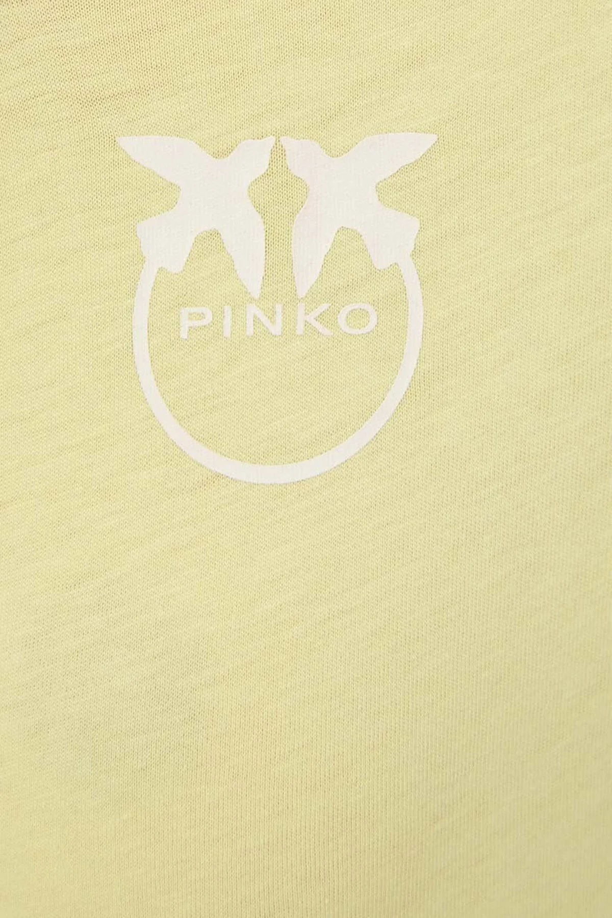 Pinko Pamuklu Regular Fit V Yaka Bayan T Shirt 102950A1N8H23 SARI - 10