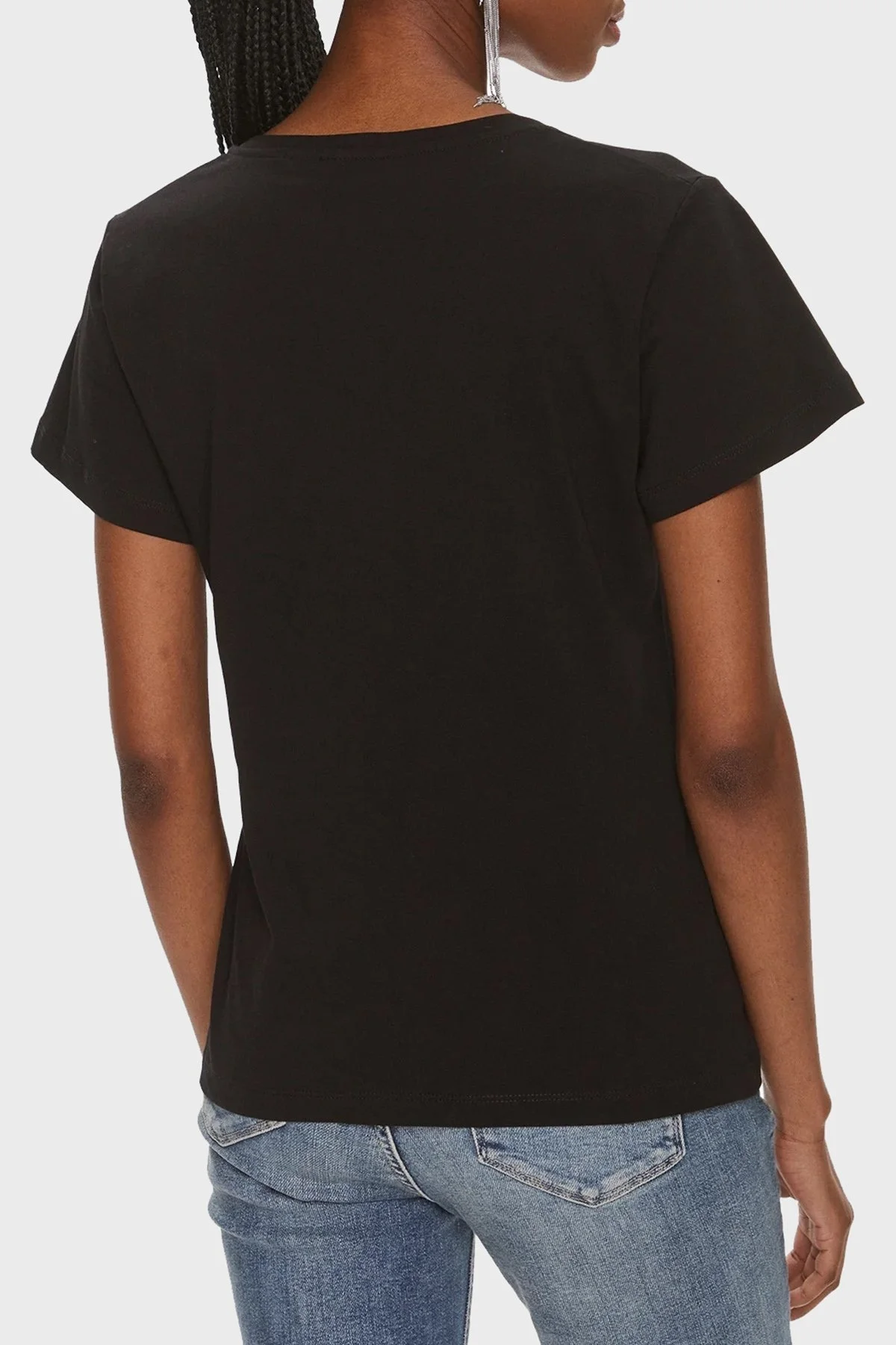 Pinko Pamuklu Regular Fit V Yaka Bayan T Shirt 102950A1N8Z99 SİYAH - 2