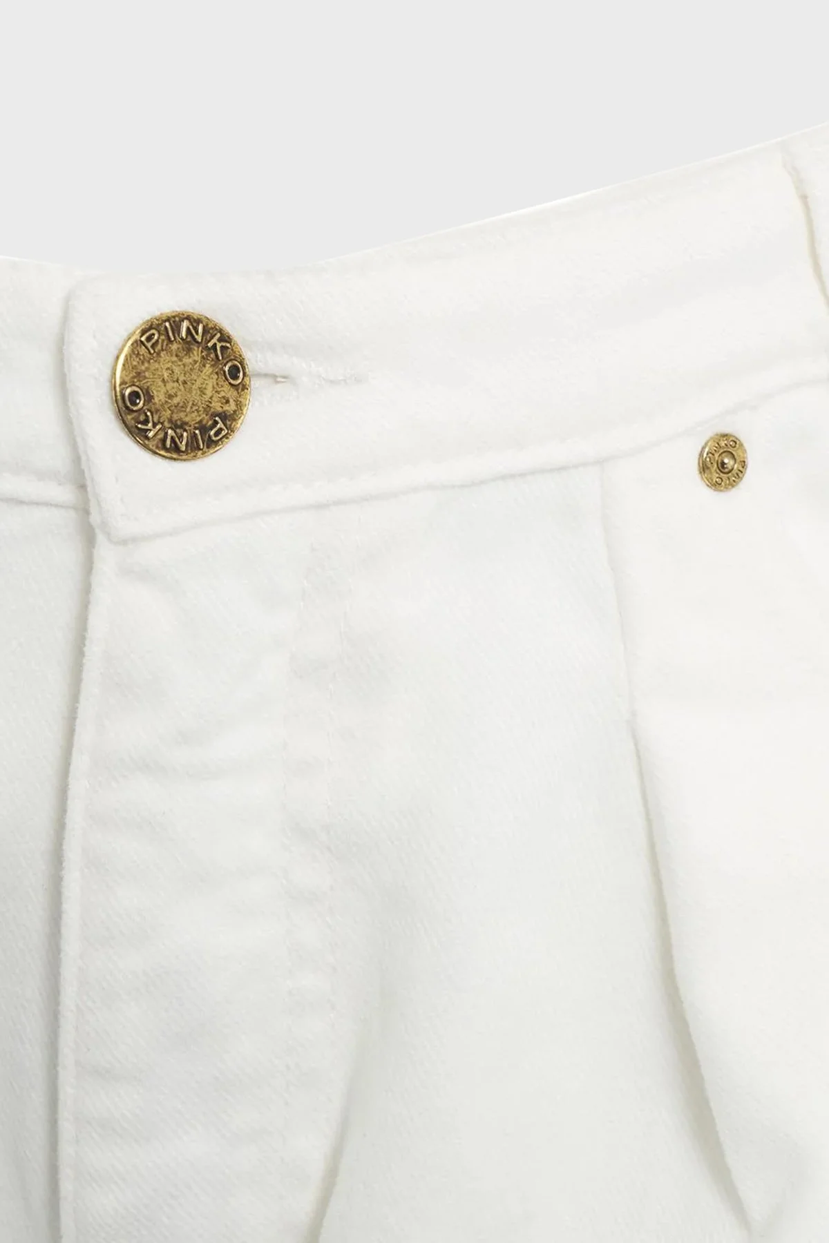 Pinko Pamuklu Relaxed Fit Geniş Paça Kadın Pantolon 102948A1MNZ14 BEYAZ - 5