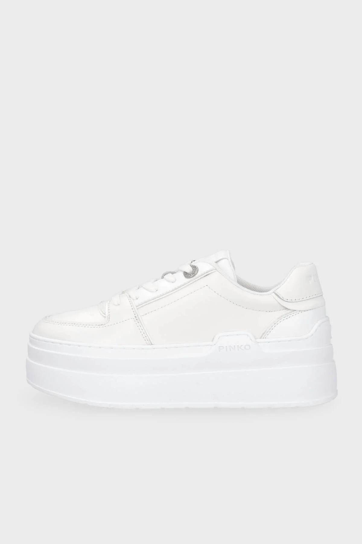 Pinko Platform Deri Sneaker Bayan Ayakkabı SS0007 P017 Z1B BEYAZ - 5