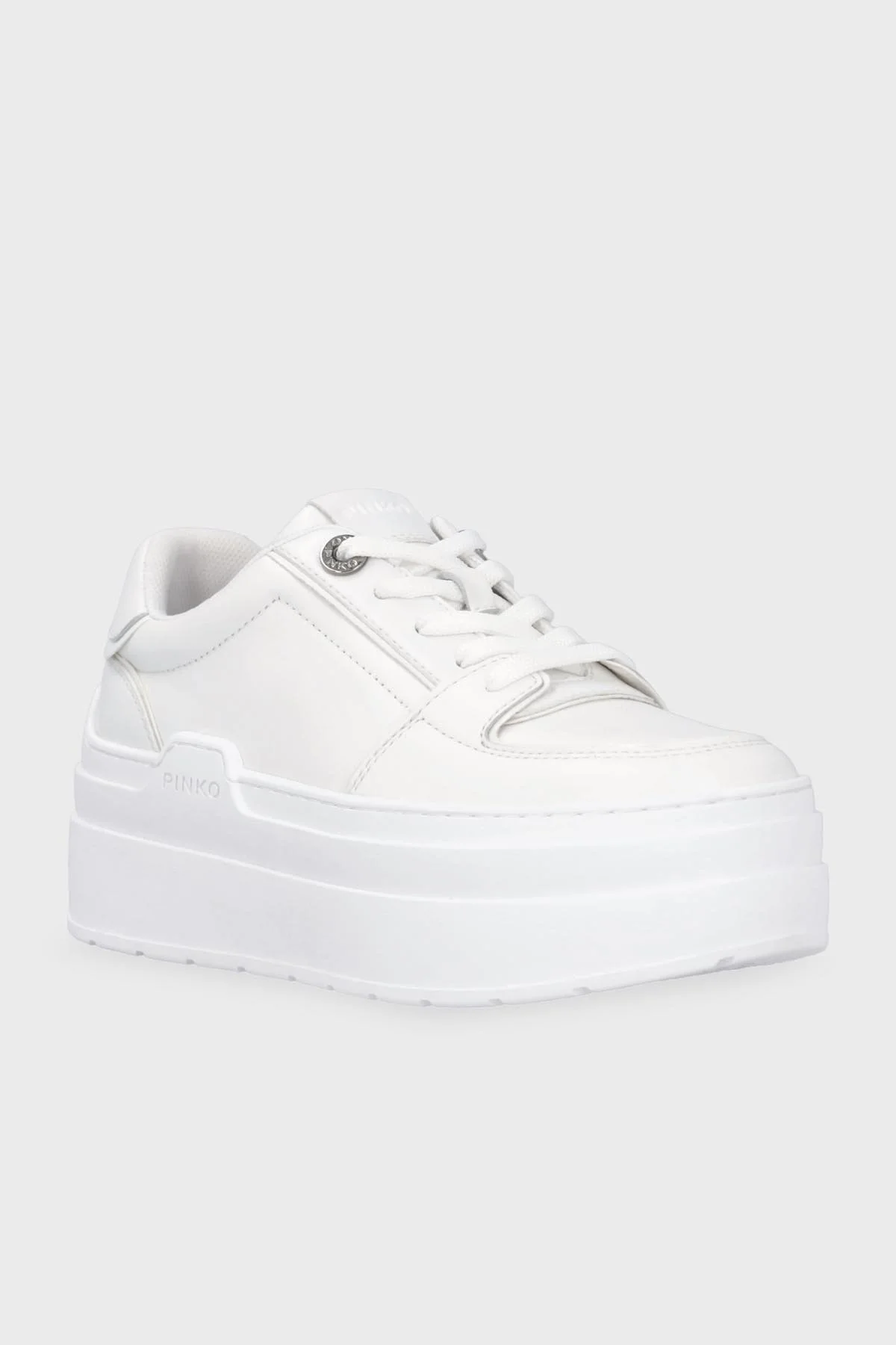 Pinko Platform Deri Sneaker Bayan Ayakkabı SS0007 P017 Z1B BEYAZ - 10